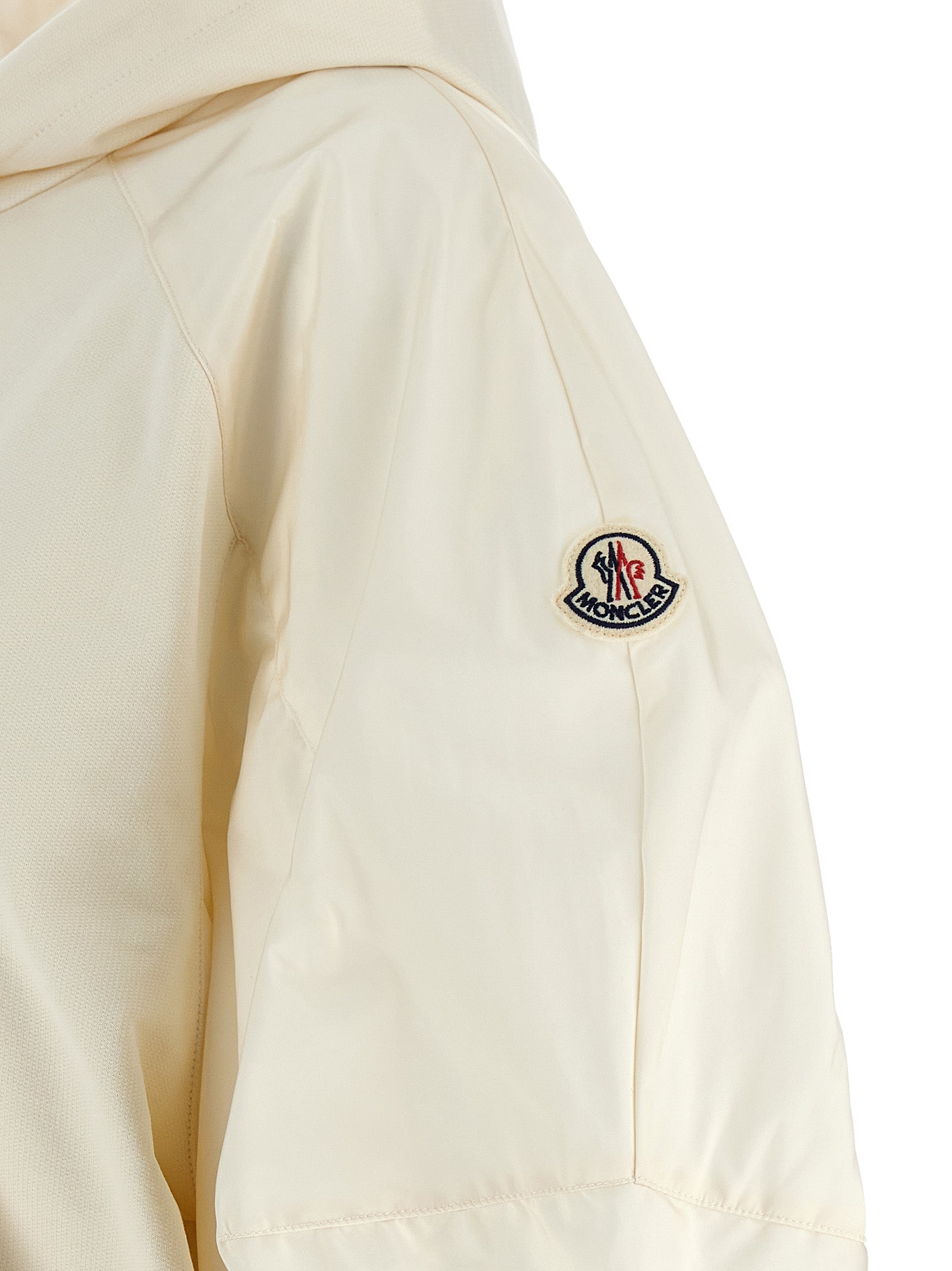 Moncler White Cotton Hoodie Moncler