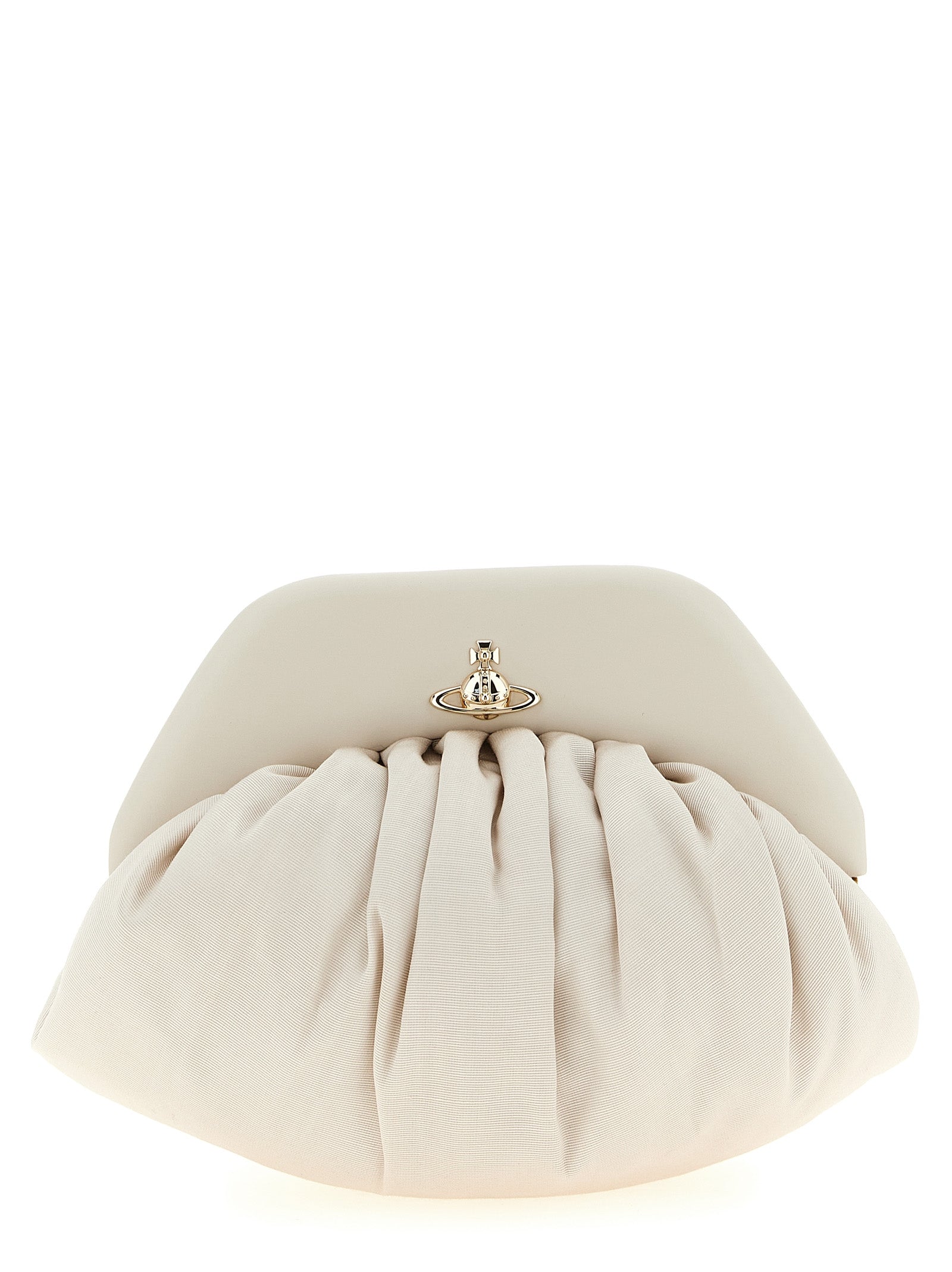 Vivienne Westwood Beige Viscose Clutch Bag Vivienne Westwood