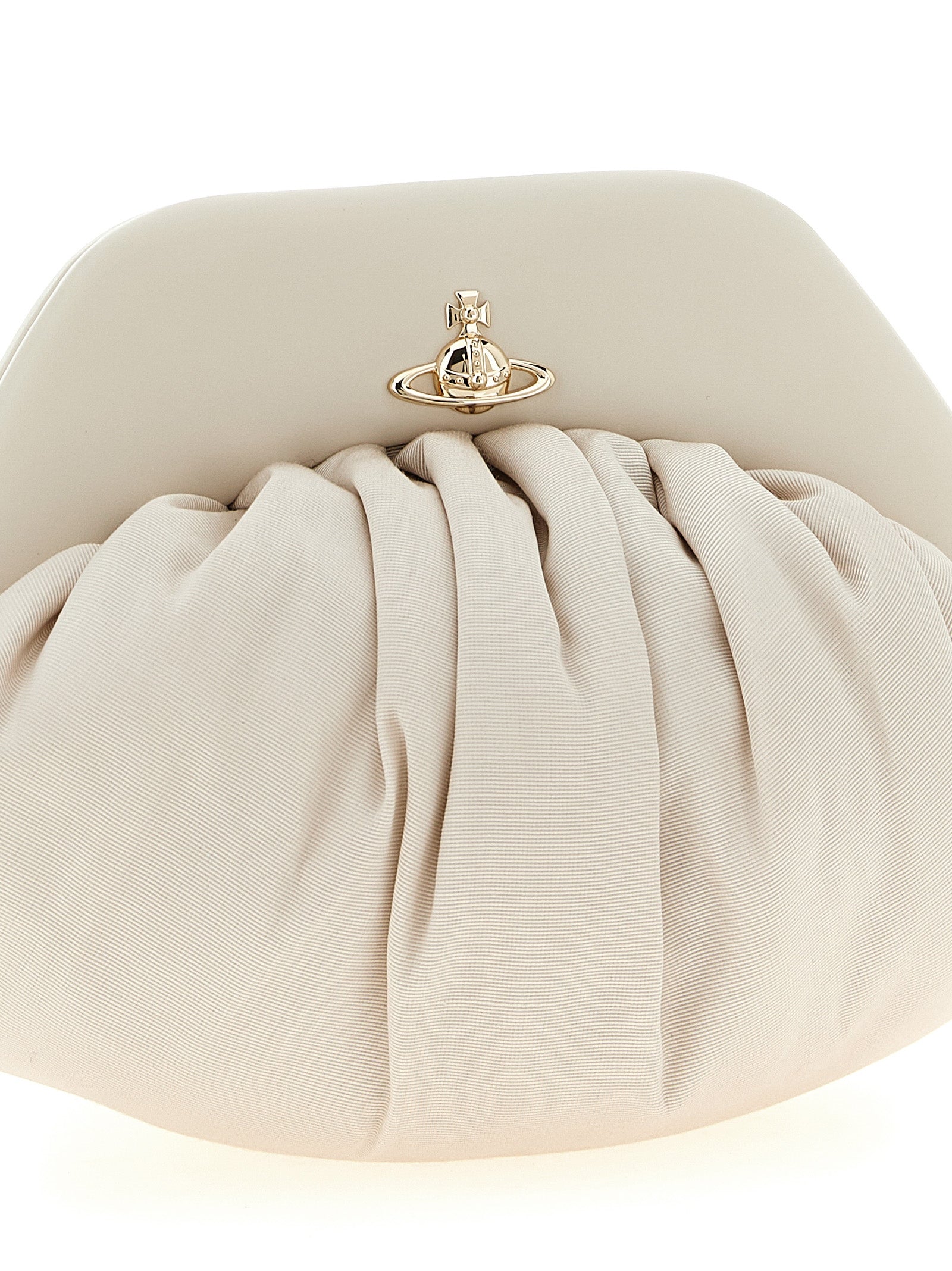 Vivienne Westwood Beige Viscose Clutch Bag Vivienne Westwood