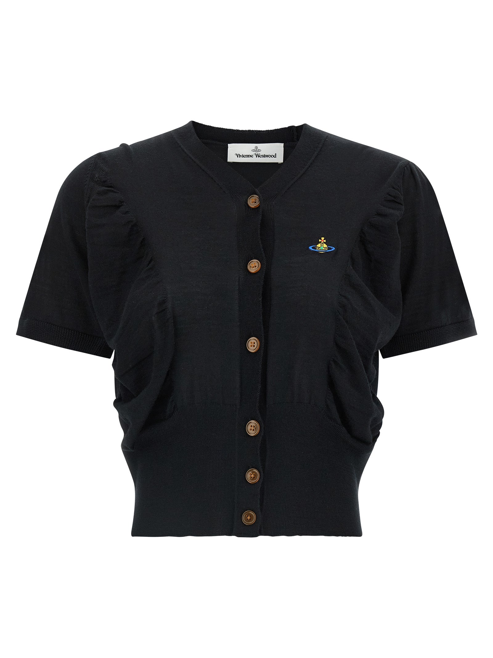 Vivienne Westwood Black Wool Cardigan Vivienne Westwood