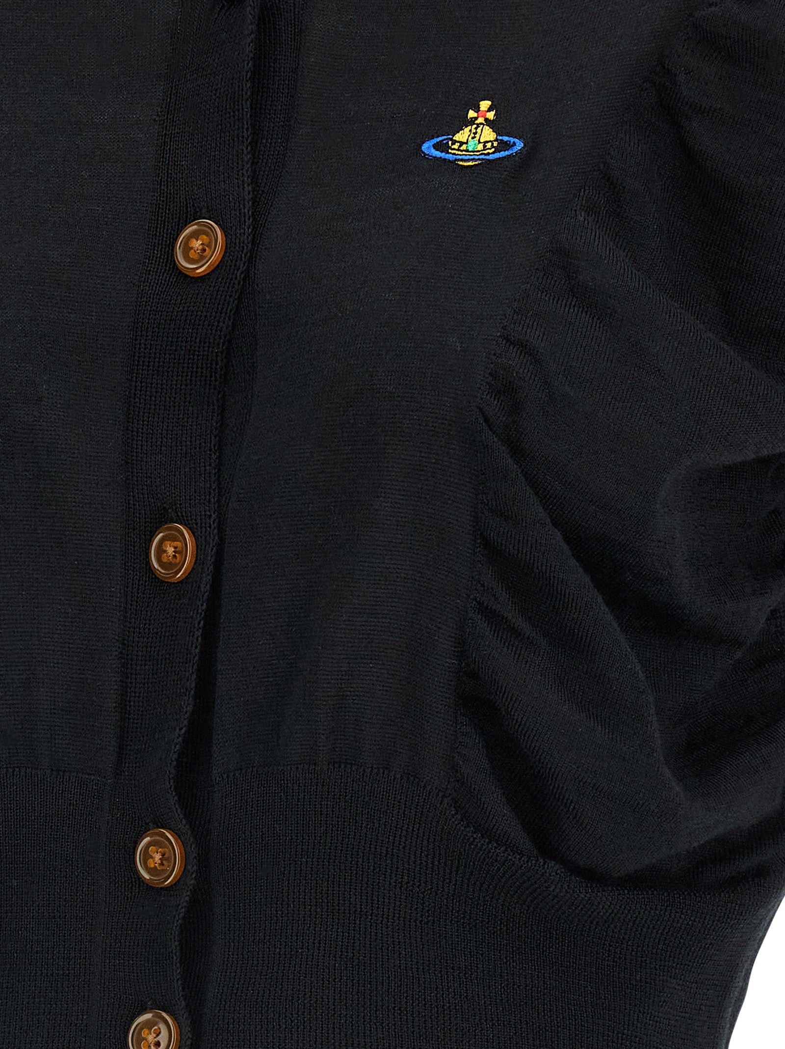 Vivienne Westwood Black Wool Cardigan Vivienne Westwood