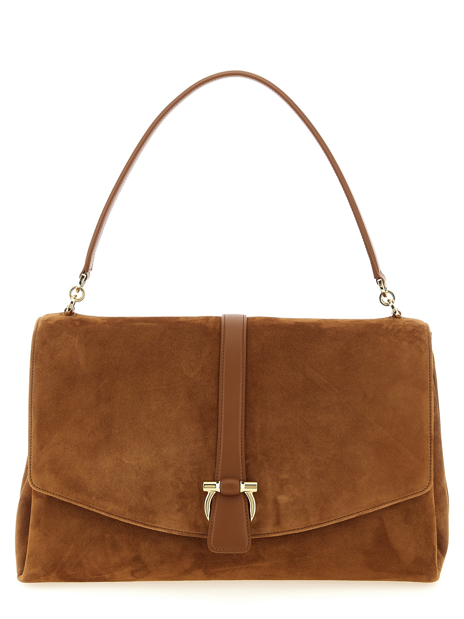 Ferragamo Brown Goatskin Shoulder Bag Ferragamo