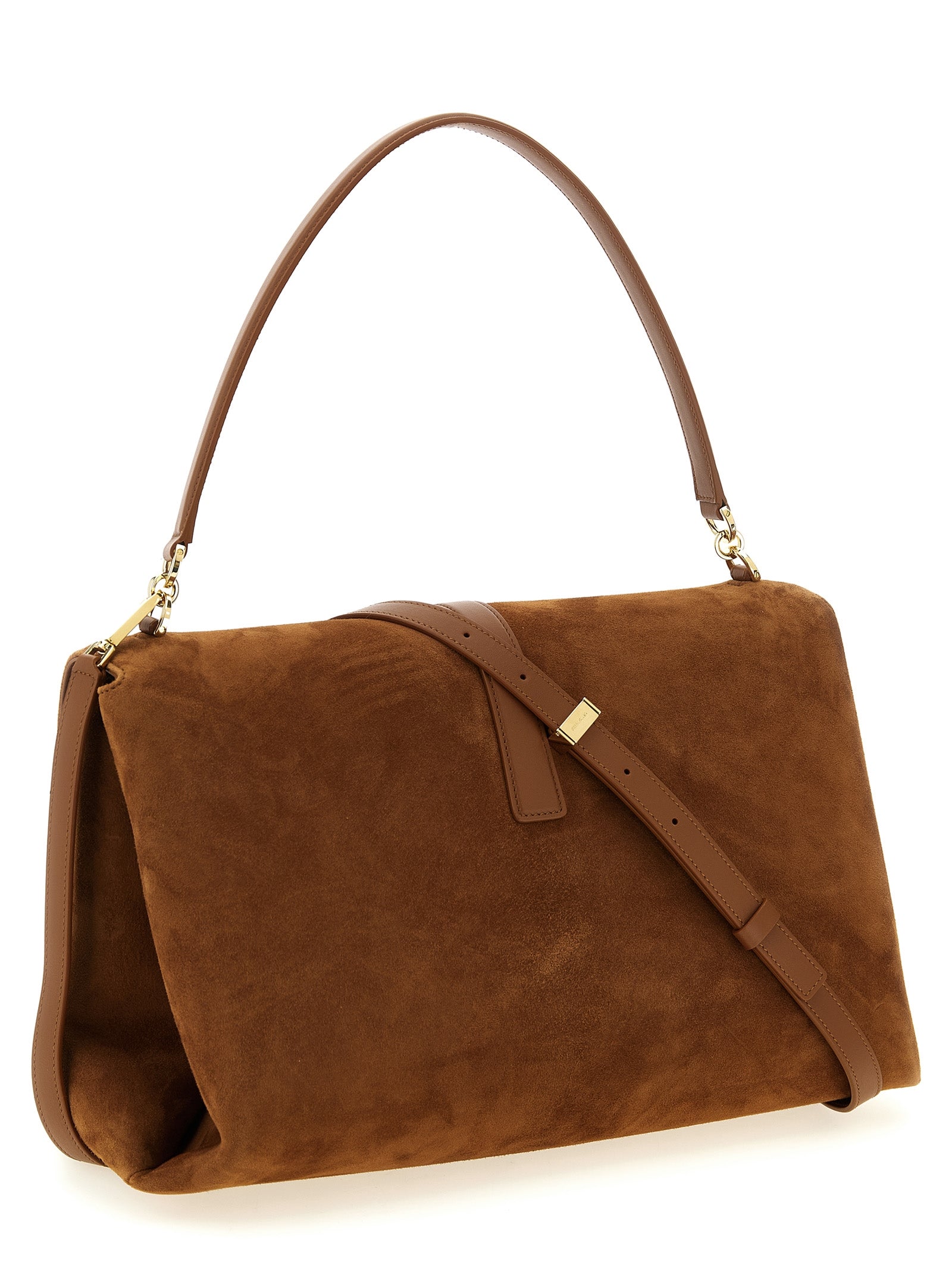 Ferragamo Brown Goatskin Shoulder Bag Ferragamo