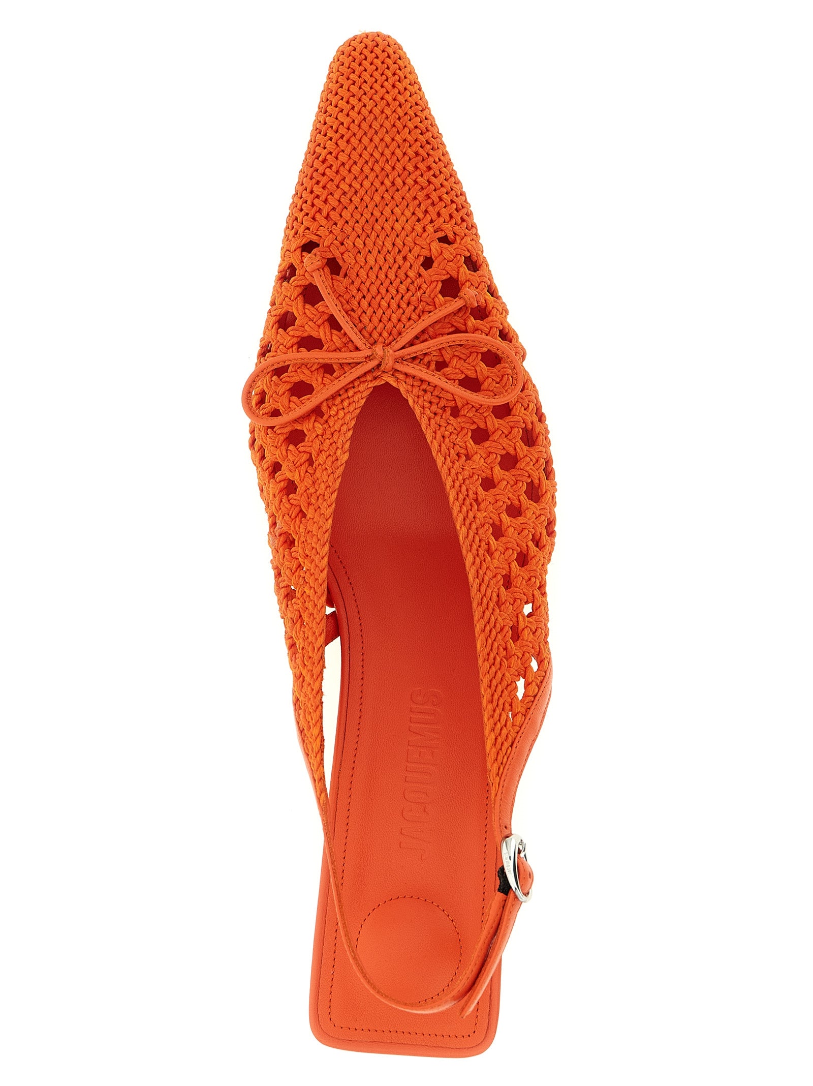 Jacquemus Orange Polyester Mid Heel Pumps Jacquemus
