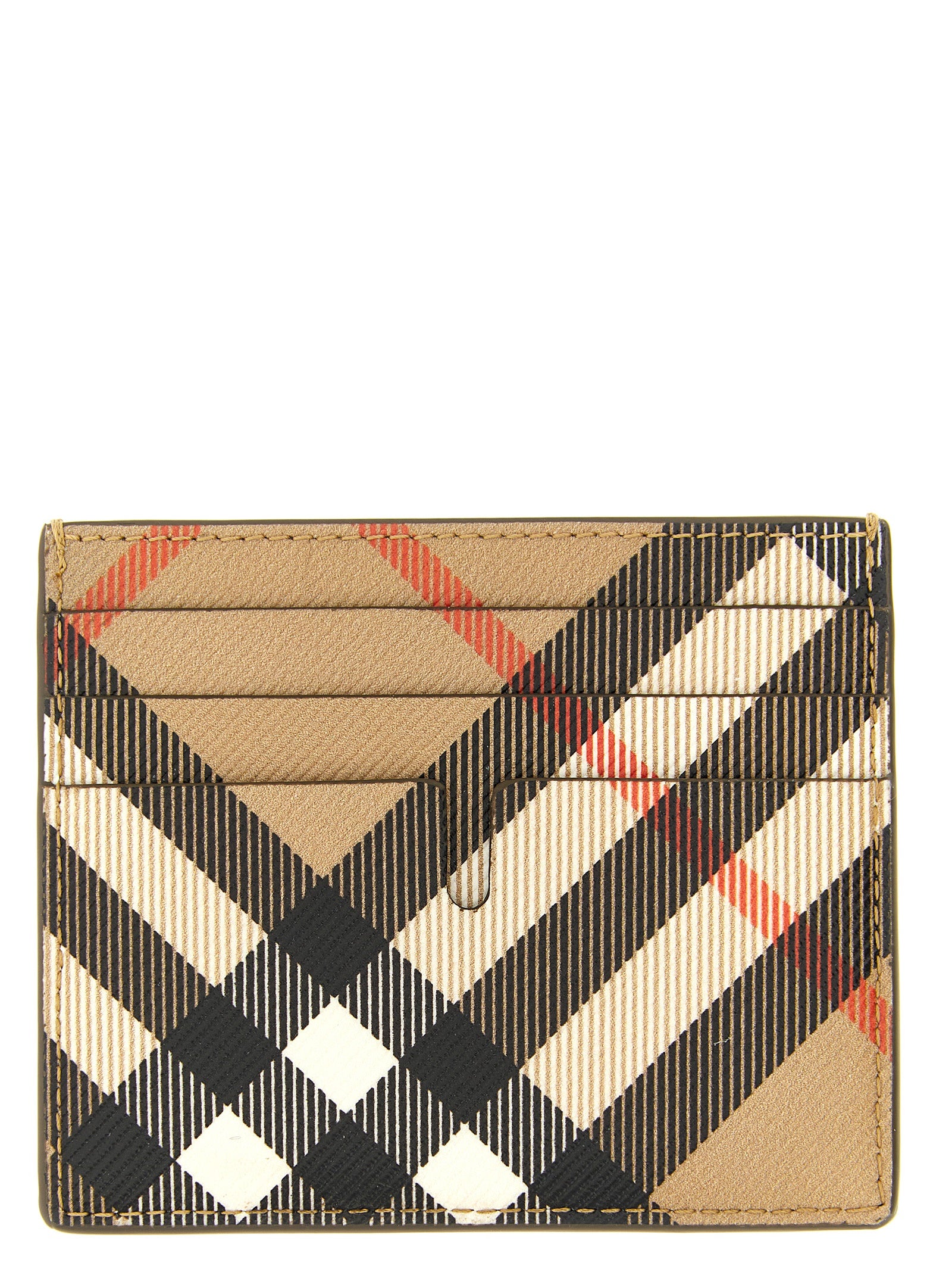 Burberry Beige Polyethylene Cardholder Burberry