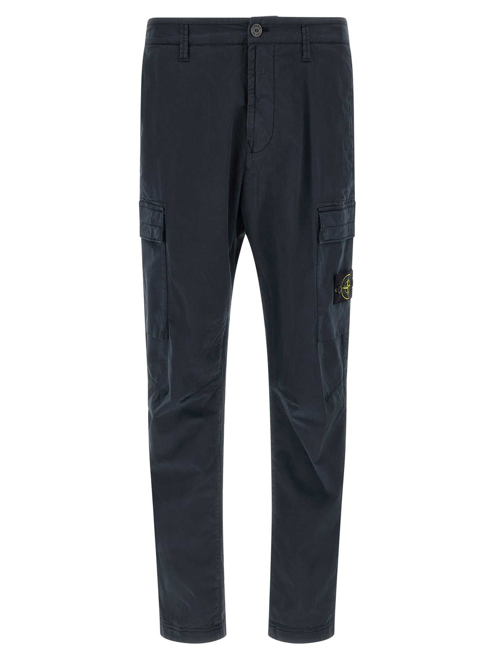 Stone Island Blue Cotton Cargo Pants Stone Island