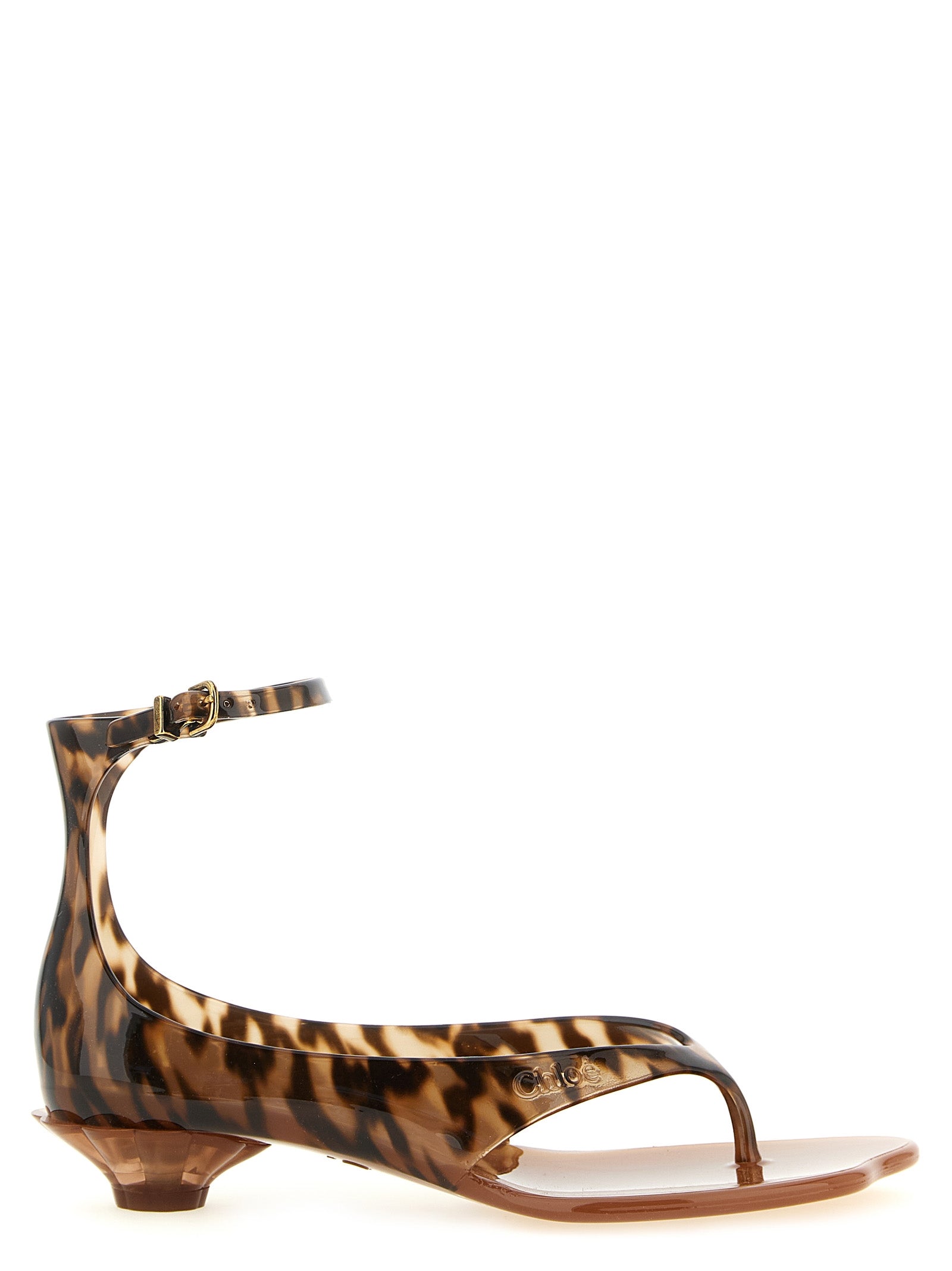 Chloé Brown Polyurethane Mid Heel Pumps Chloé