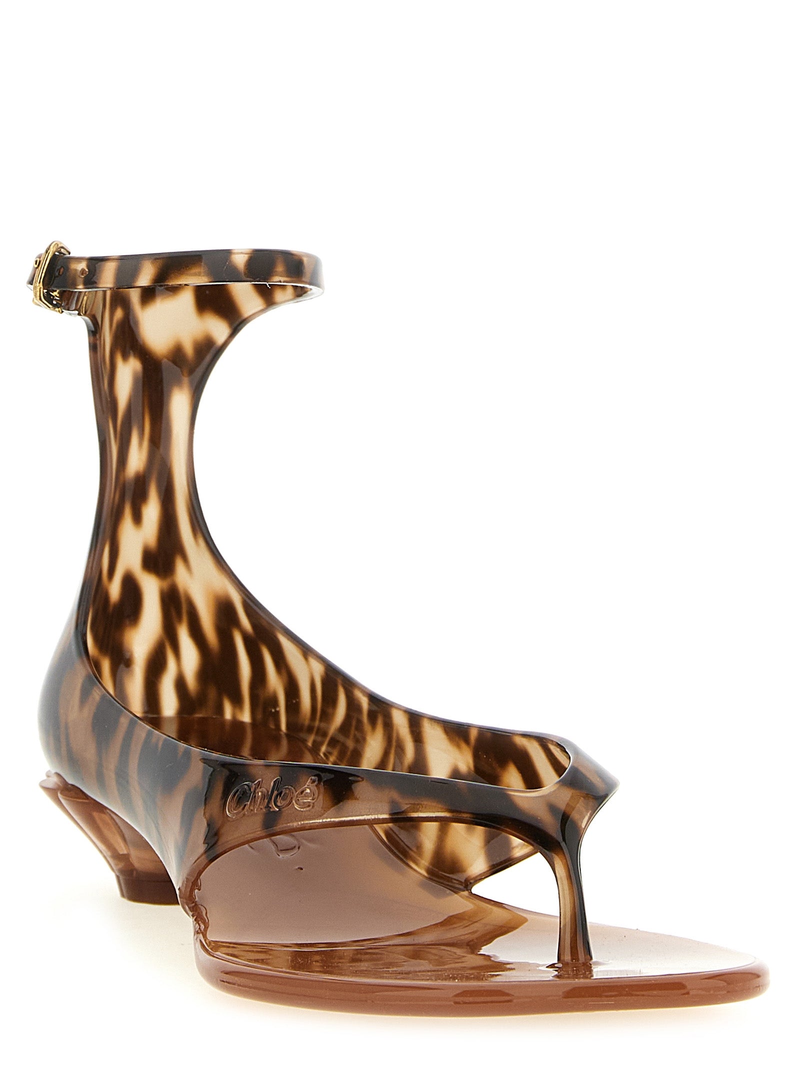 Chloé Brown Polyurethane Mid Heel Pumps Chloé