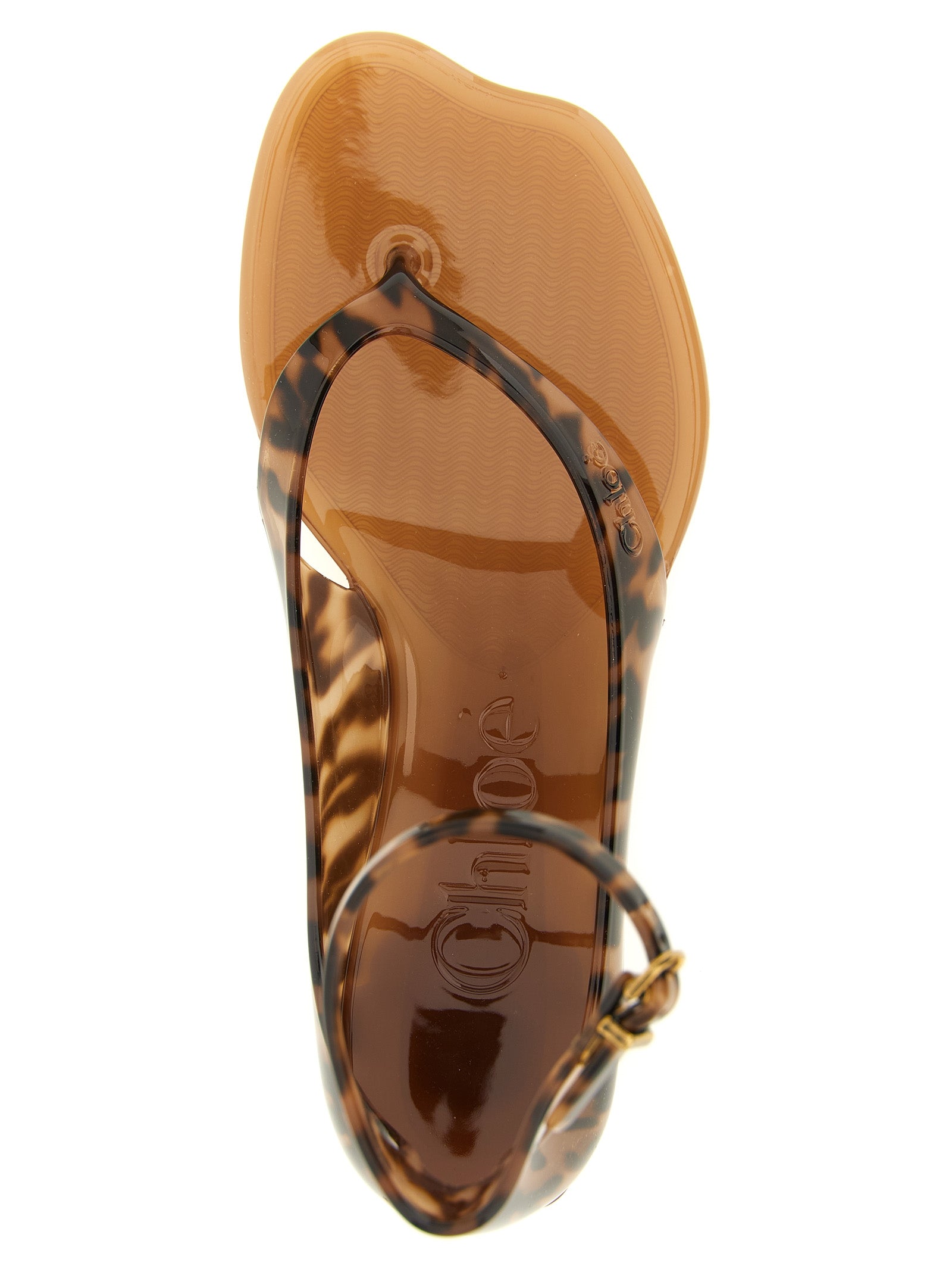 Chloé Brown Polyurethane Mid Heel Pumps Chloé