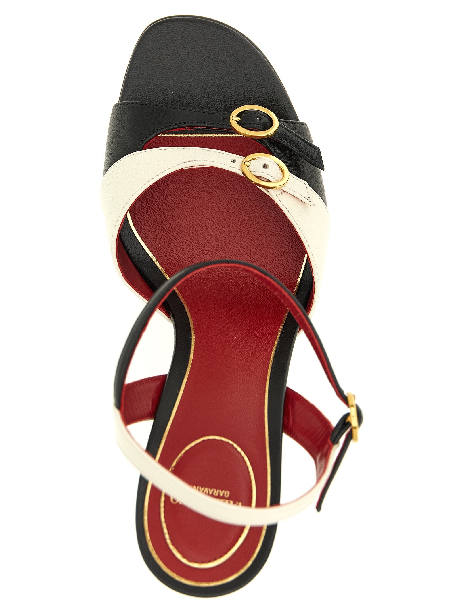Valentino Garavani Bicolor Calfskin Stiletto Heel Sandals Valentino Garavani
