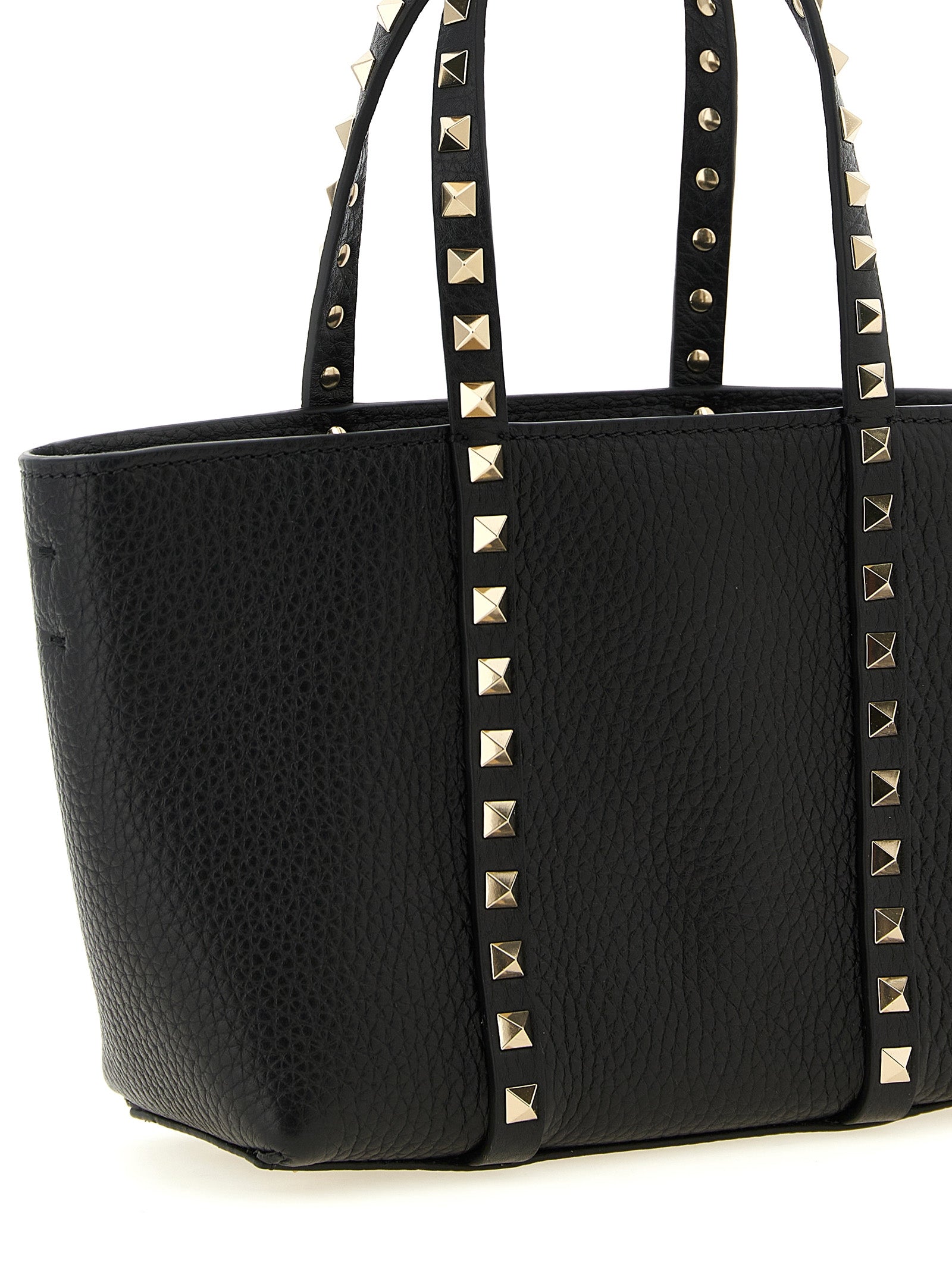 Valentino Garavani Black Calfskin Tote Bag Valentino Garavani