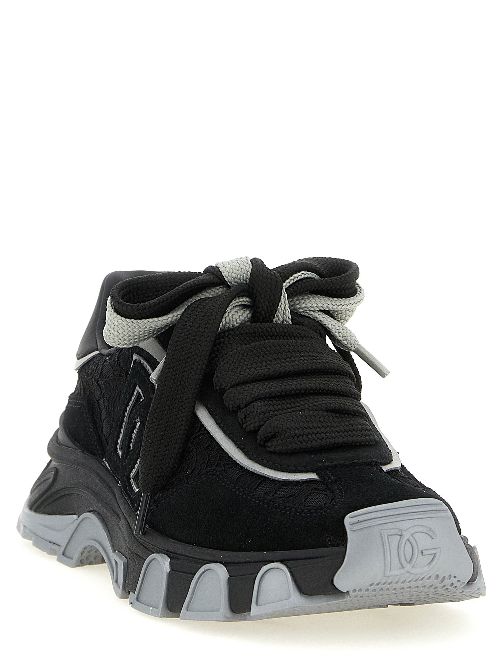 Dolce & Gabbana Black Polyamide Athletic Sneakers Dolce & Gabbana