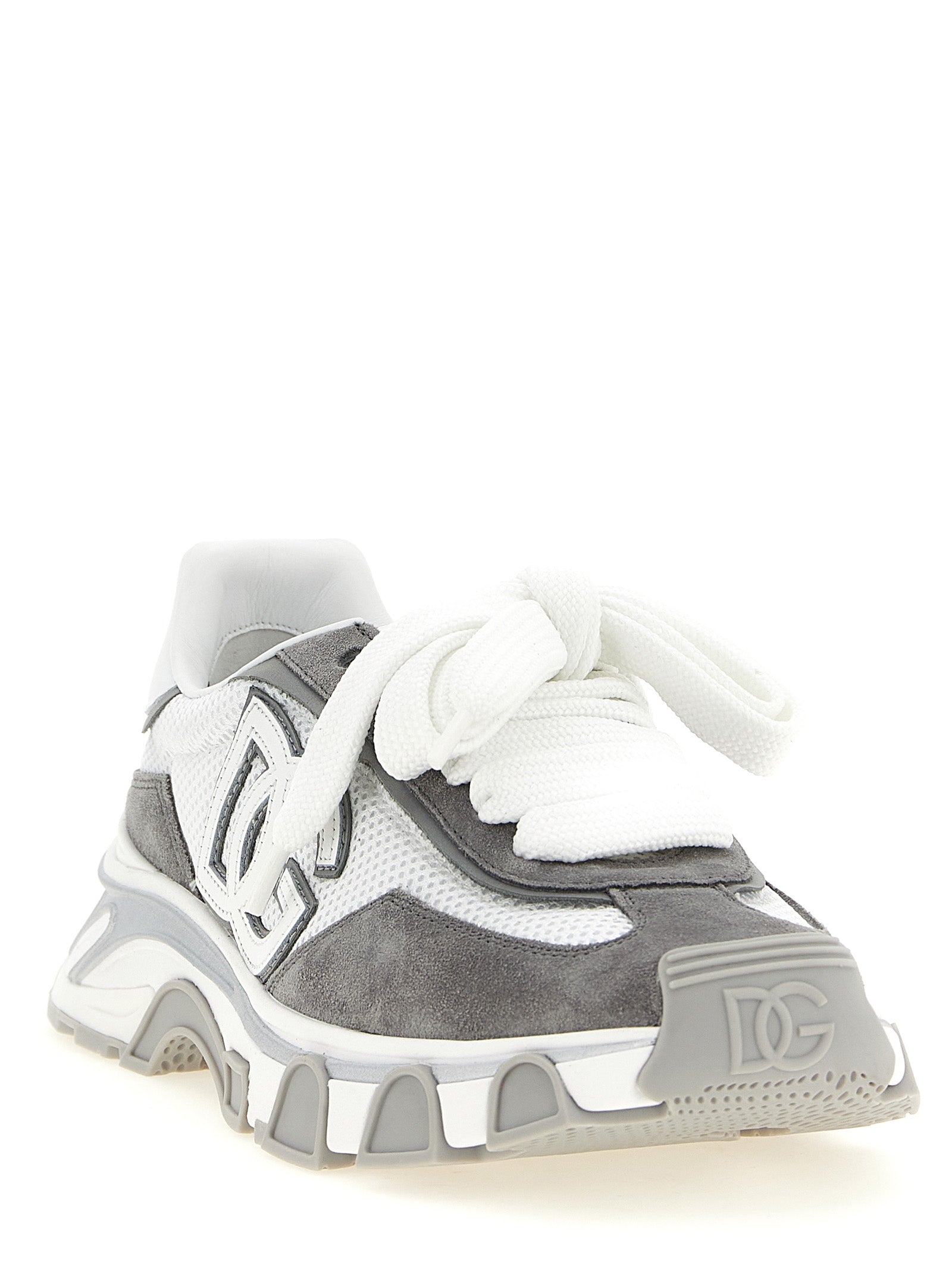 Dolce & Gabbana Gray Polyester Athletic Sneakers Dolce & Gabbana