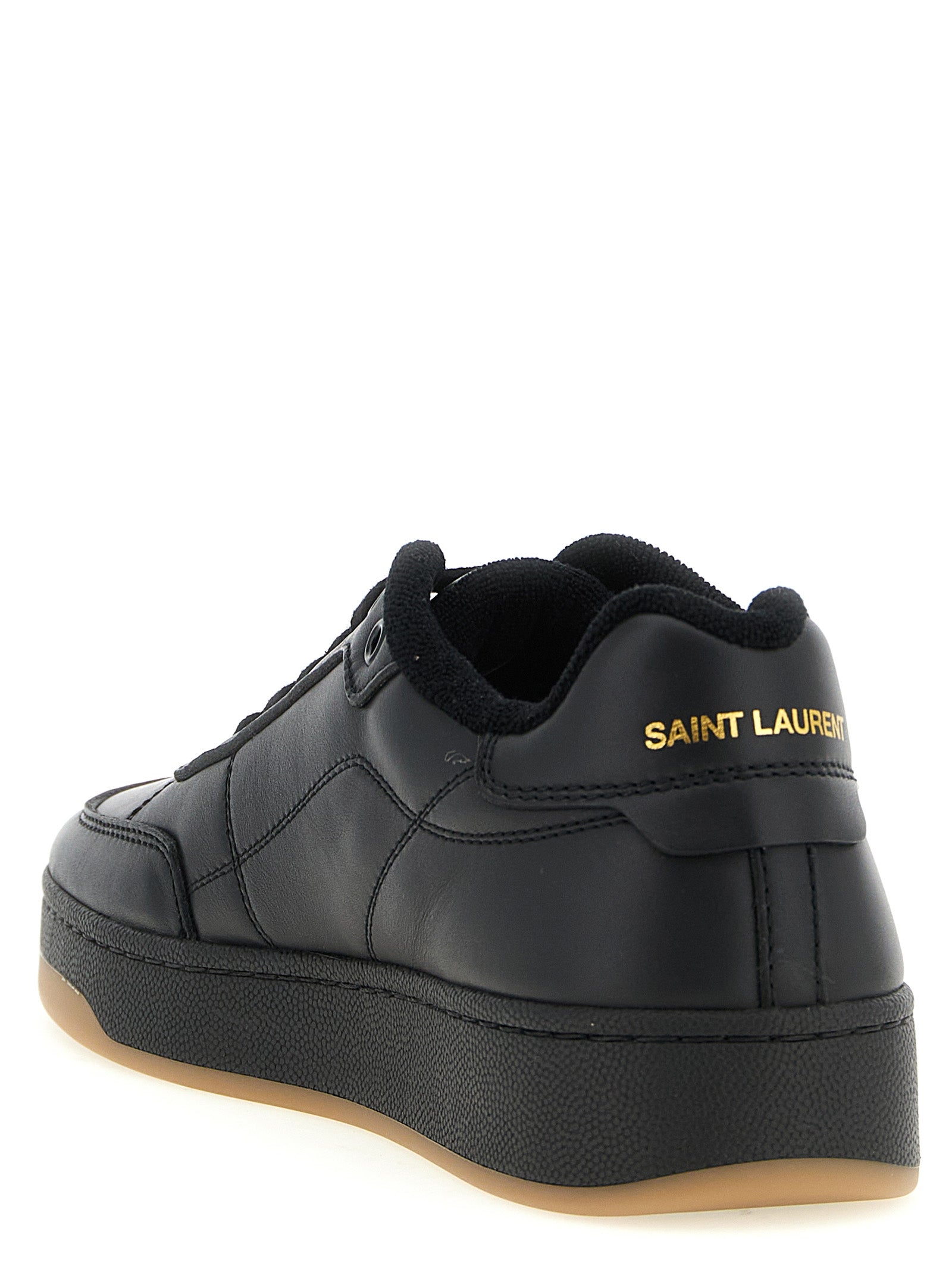 Saint Laurent Black Calfskin Low Top Sneakers Saint Laurent