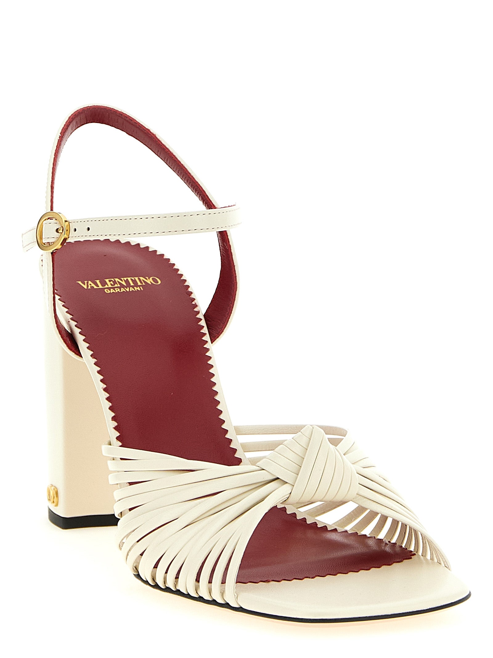 Valentino Garavani White Goatskin Stiletto Heel Sandals Valentino Garavani