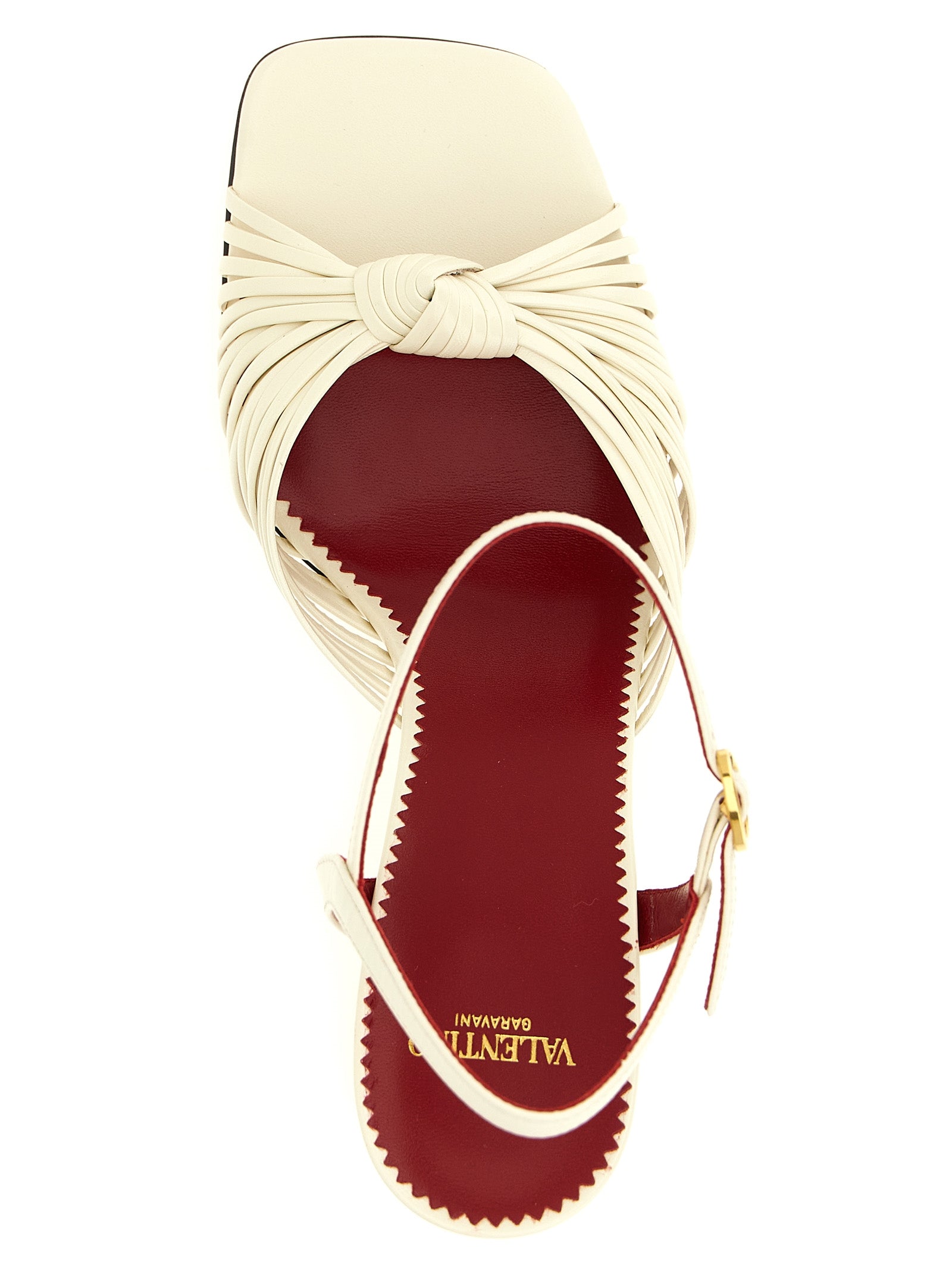 Valentino Garavani White Goatskin Stiletto Heel Sandals Valentino Garavani
