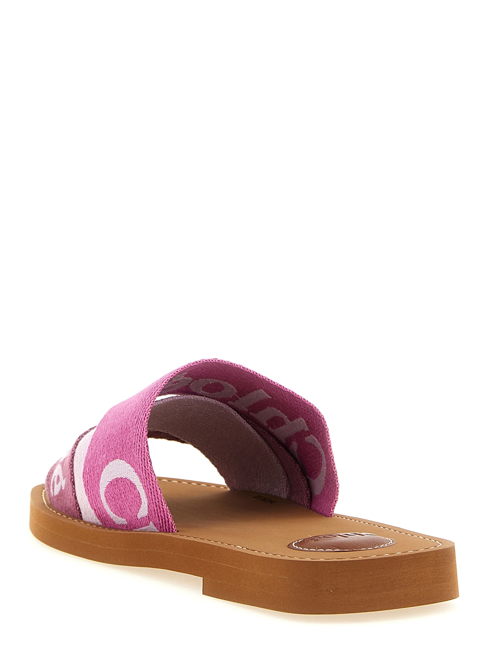 Chloé Multicolor Linen Slides Chloé