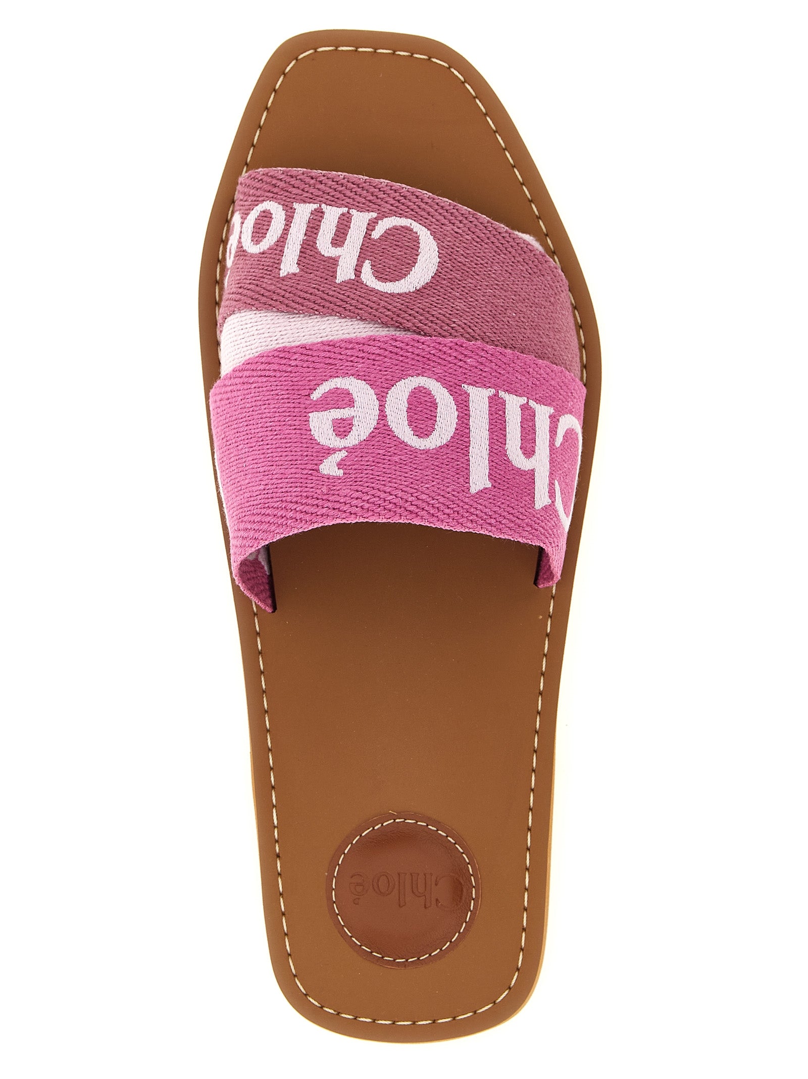 Chloé Multicolor Linen Slides Chloé