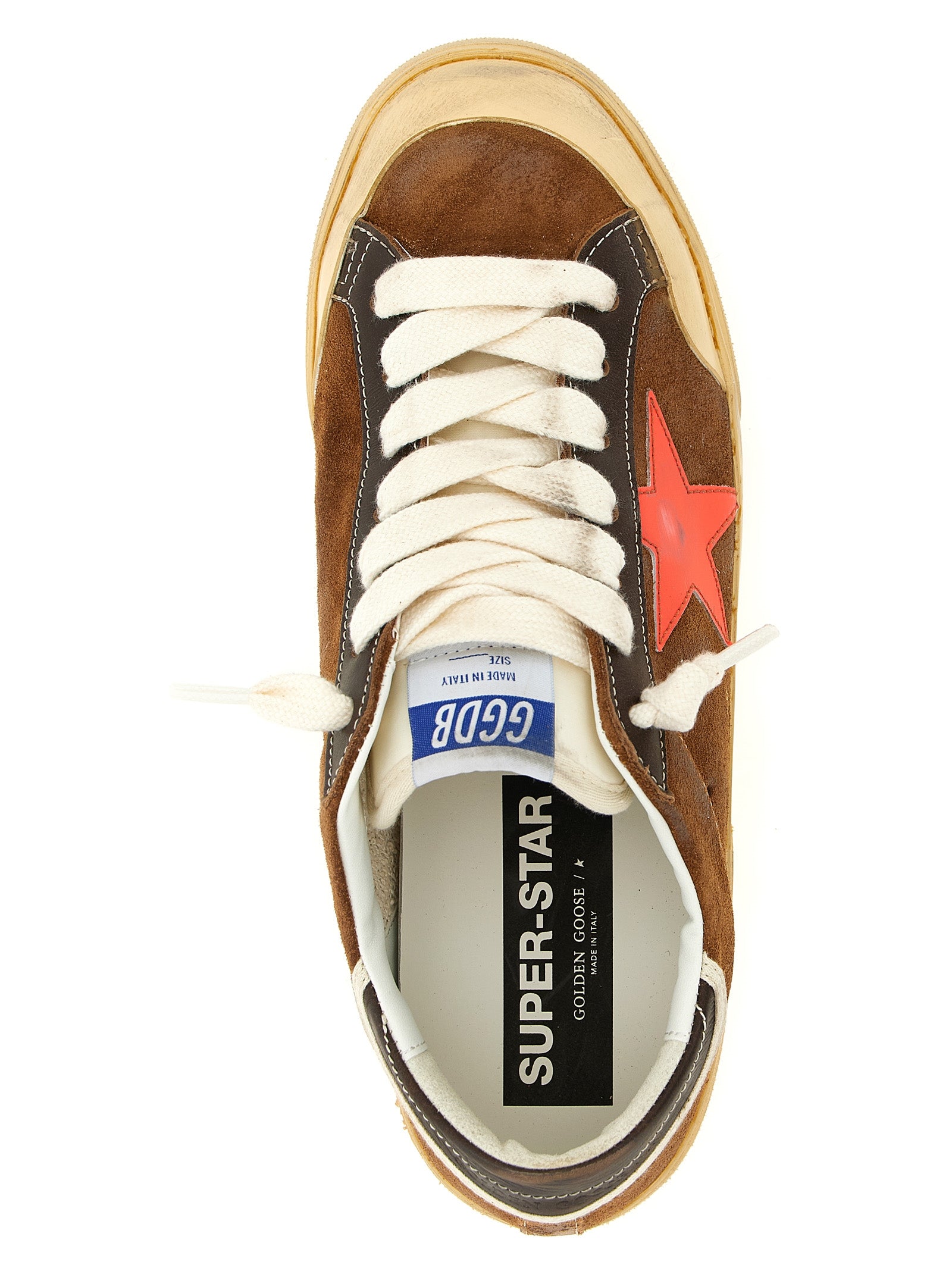 Golden Goose Brown Cowhide Low Top Sneakers Golden Goose