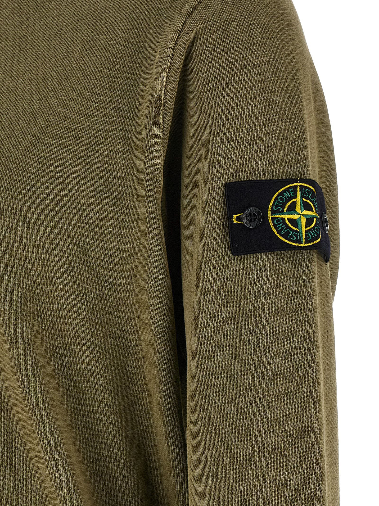 Stone Island Bicolor Cotton Sweatshirt Stone Island
