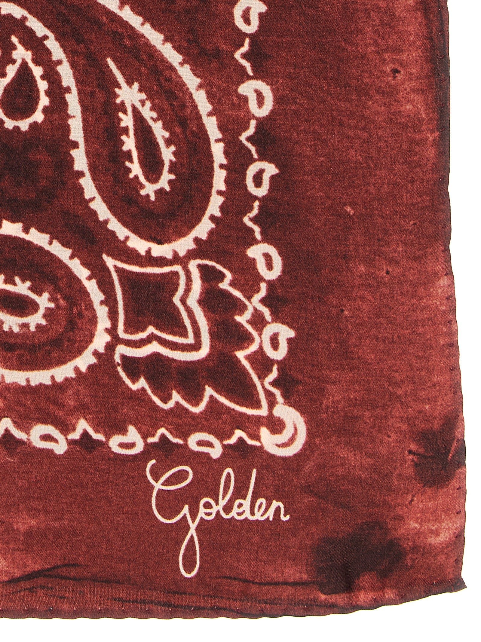 Golden Goose Bordeaux Silk Foulard Golden Goose