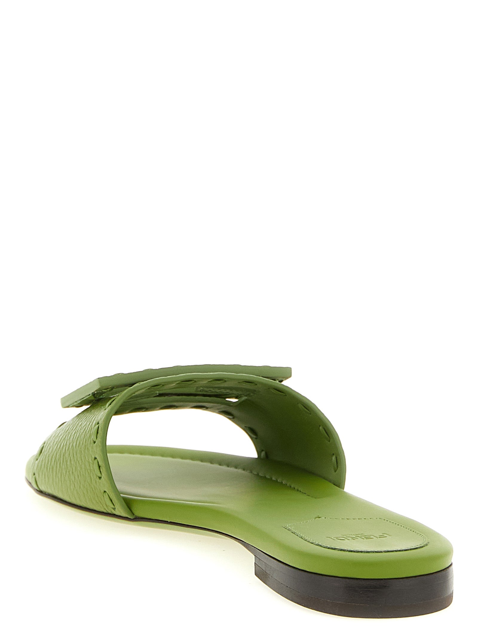 Fendi Bicolor Calfskin Slides Fendi