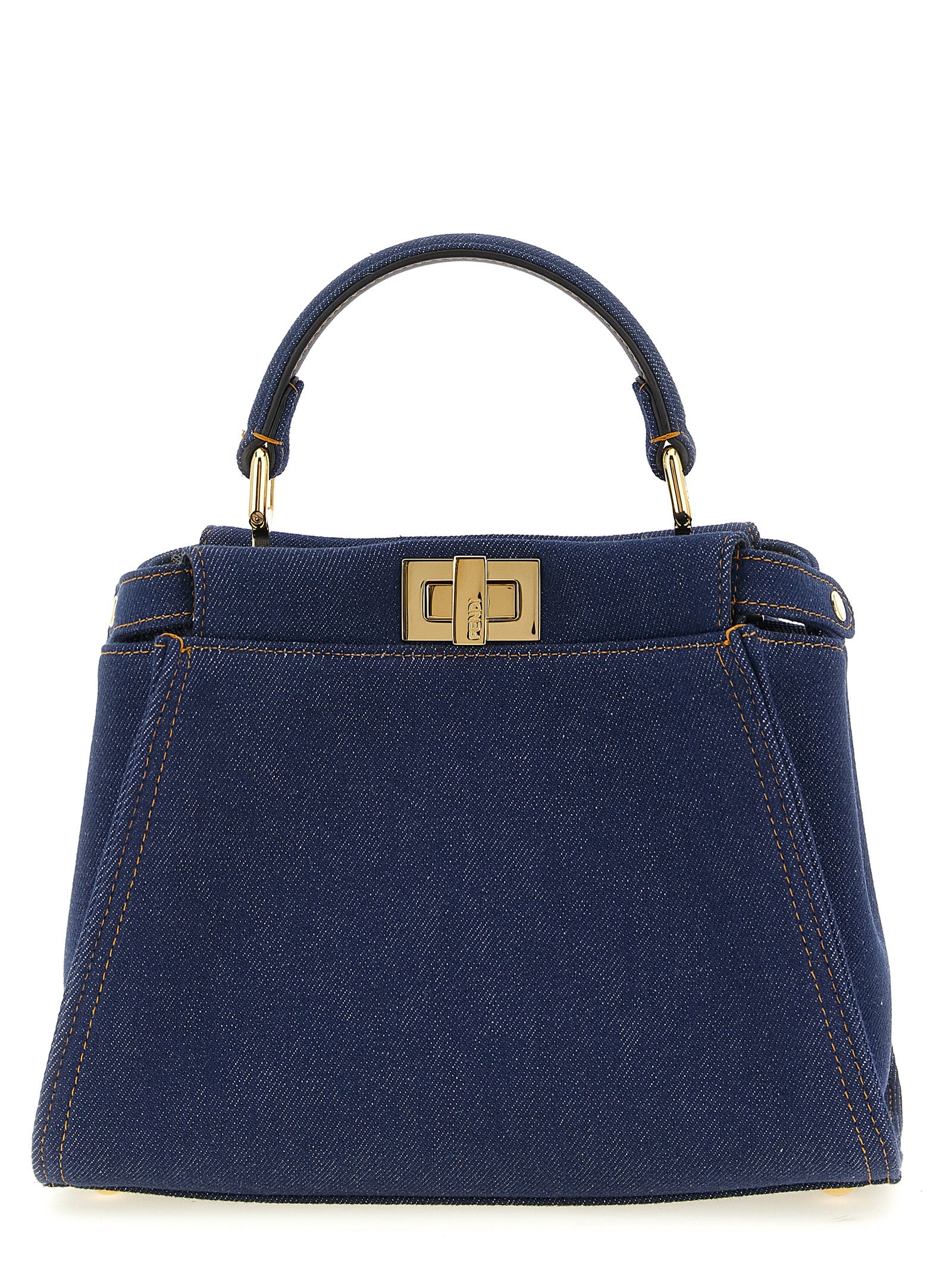 Fendi Blue Cotton Handbag Fendi