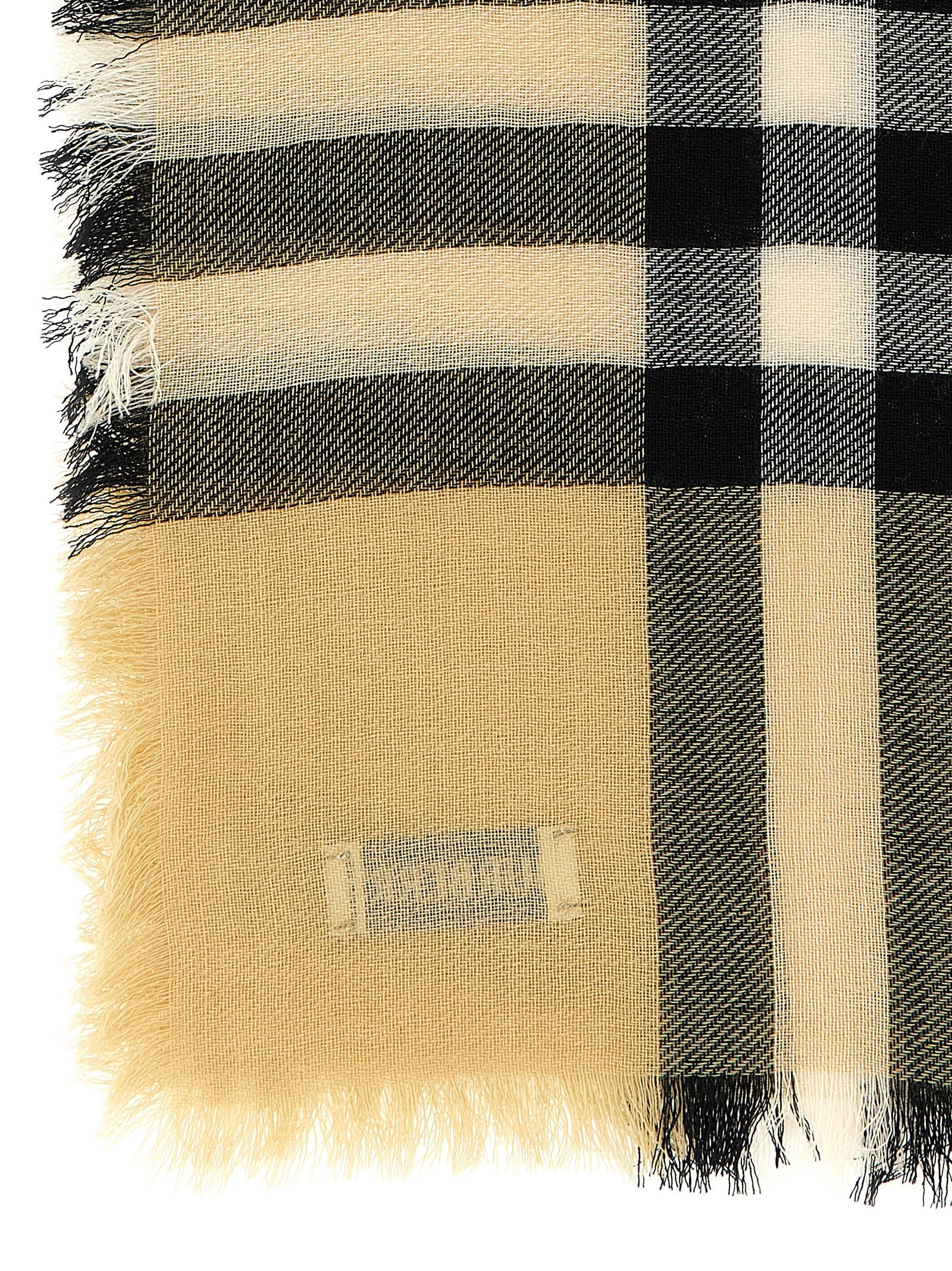 Burberry Beige Wool Scarf Burberry
