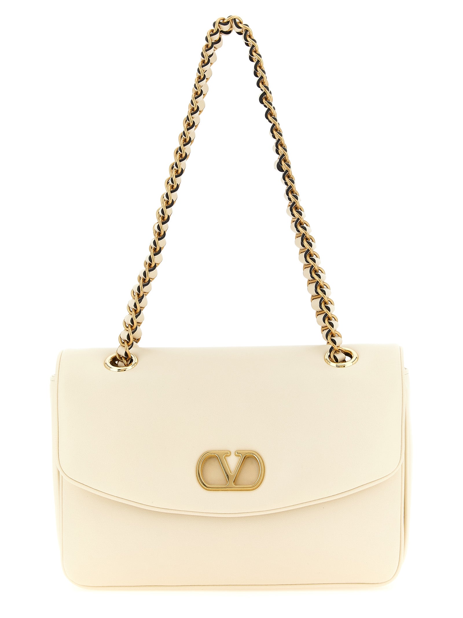 Valentino Garavani White Lamb Leather Shoulder Bag Valentino Garavani