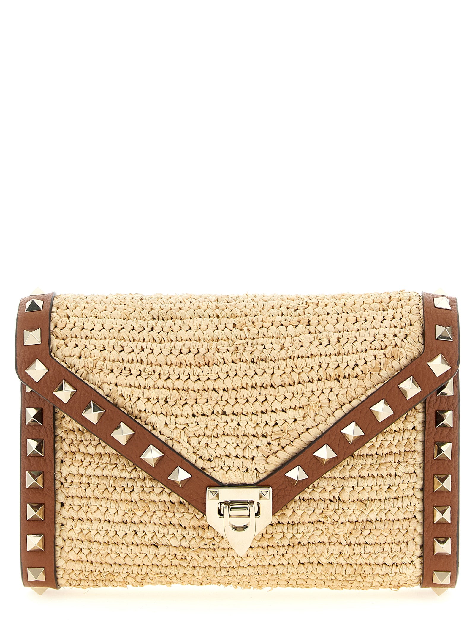 Valentino Garavani Beige Straw Crossbody Bag Valentino Garavani