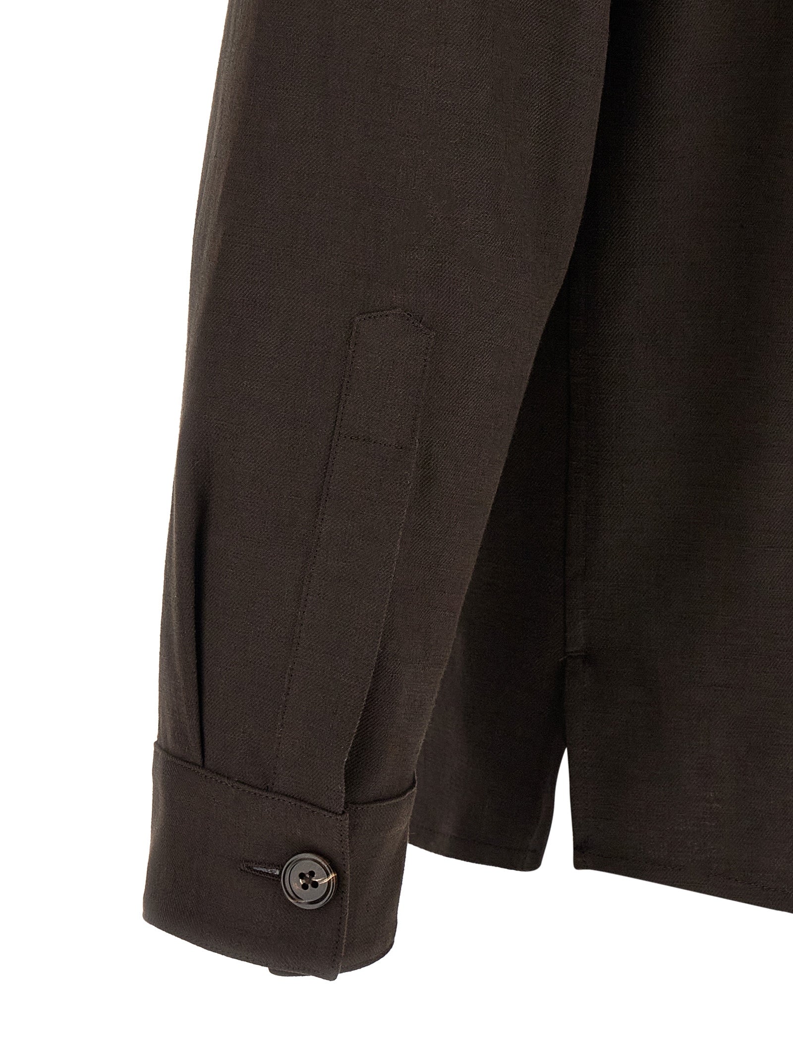 ZEGNA Brown Linen Blouse ZEGNA