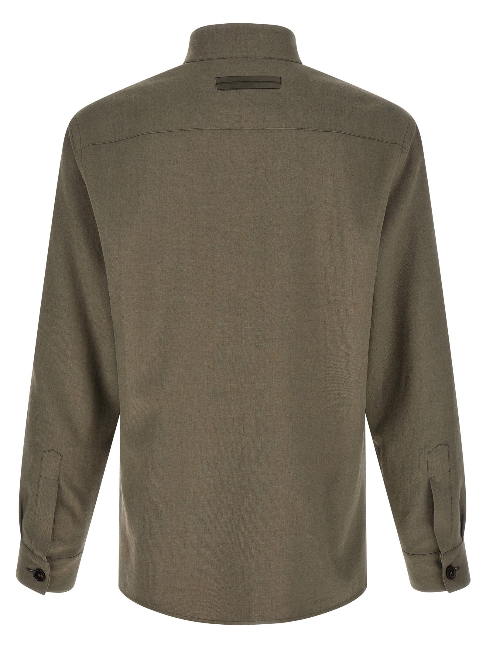 ZEGNA Gray Linen Blouse ZEGNA