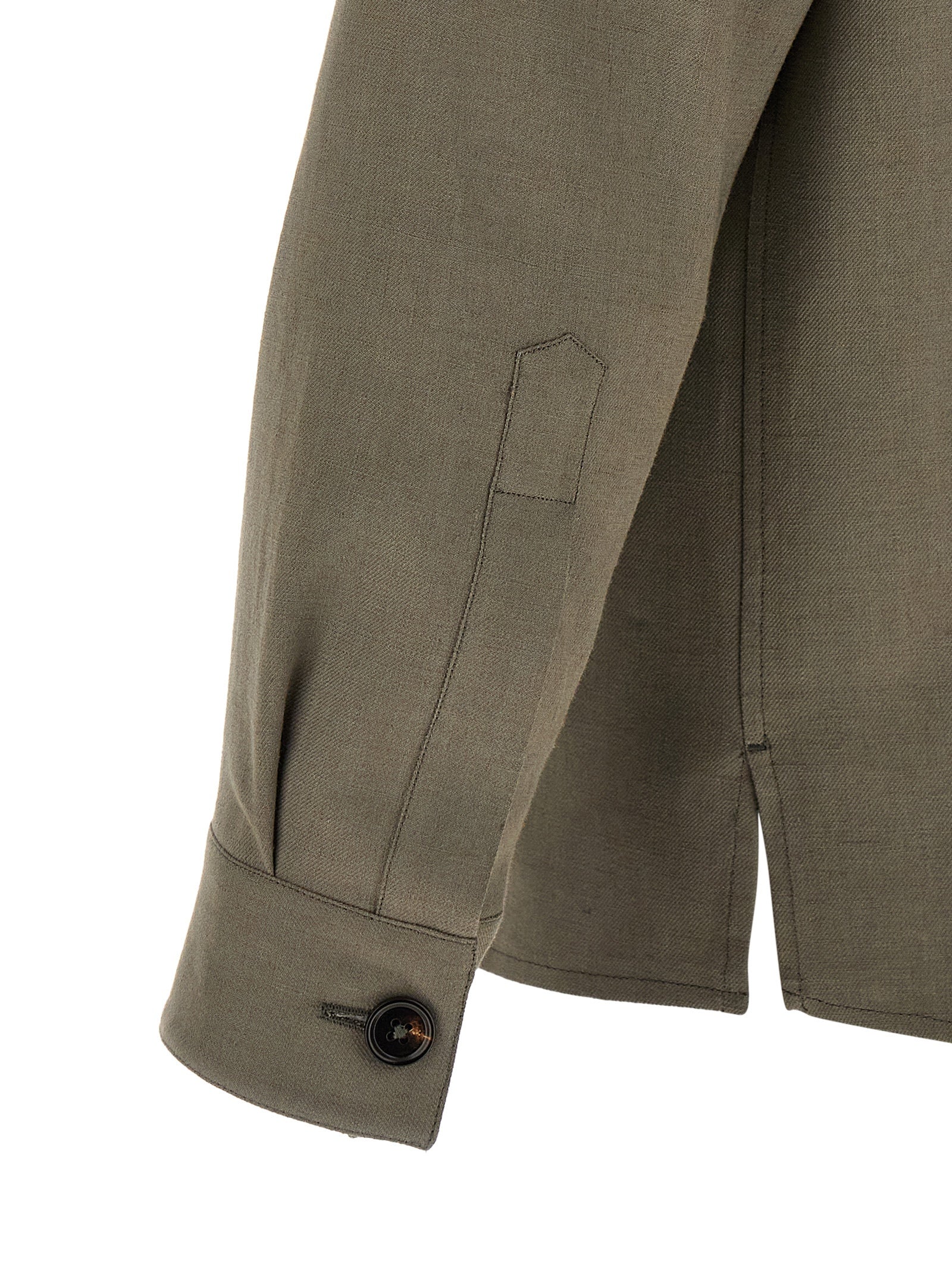 ZEGNA Gray Linen Blouse ZEGNA