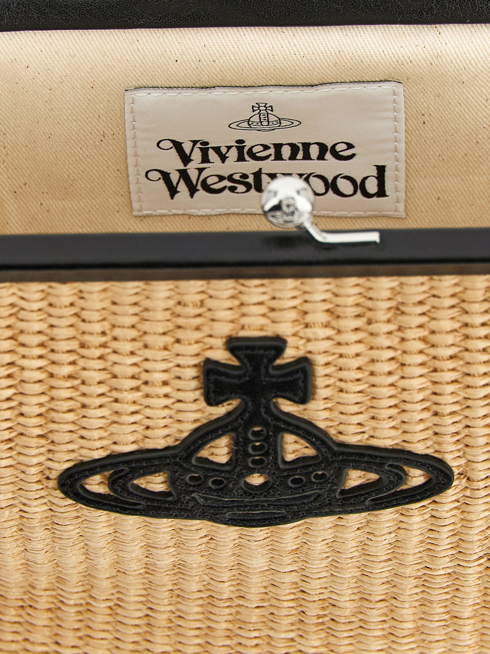 Vivienne Westwood Beige Cotton Clutch Bag Vivienne Westwood
