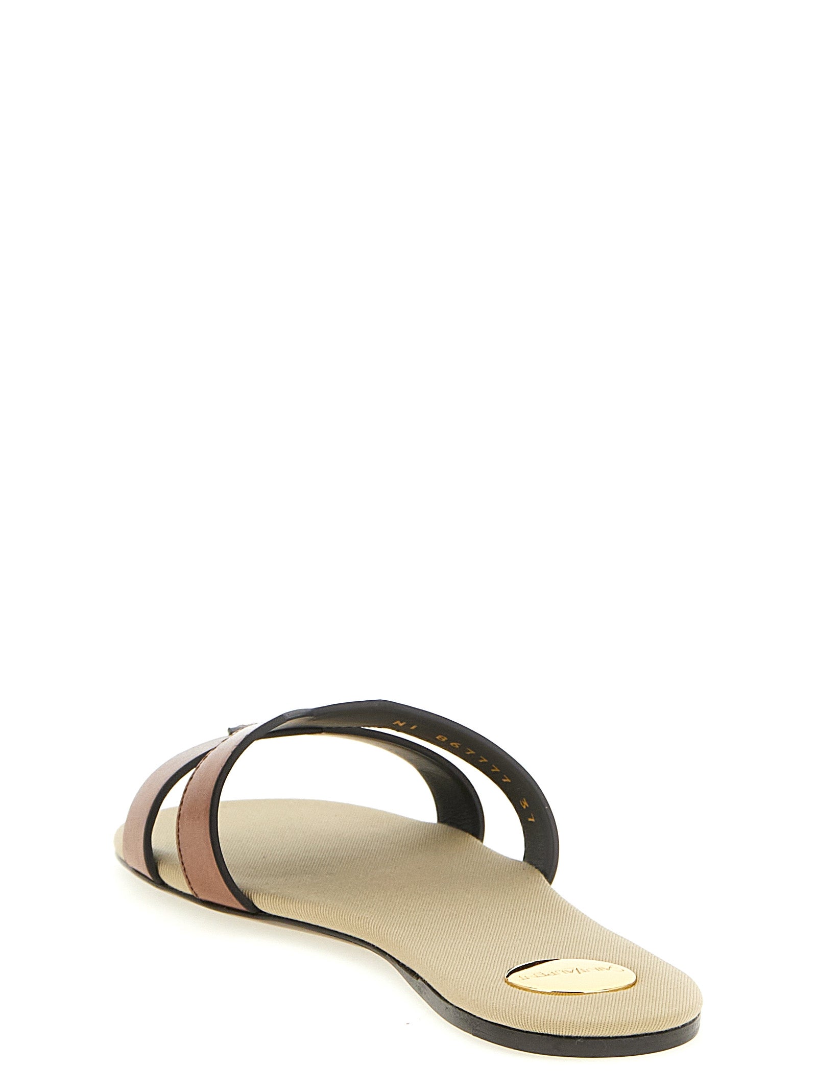 Saint Laurent Brown Calfskin Slides Saint Laurent