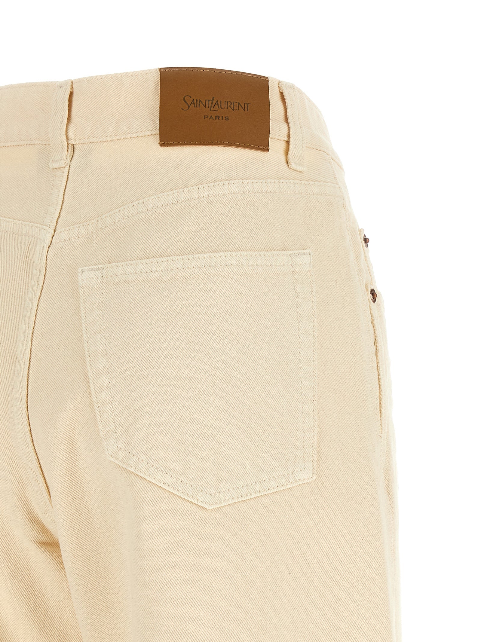 Saint Laurent Beige Cotton Jeans Denim Saint Laurent