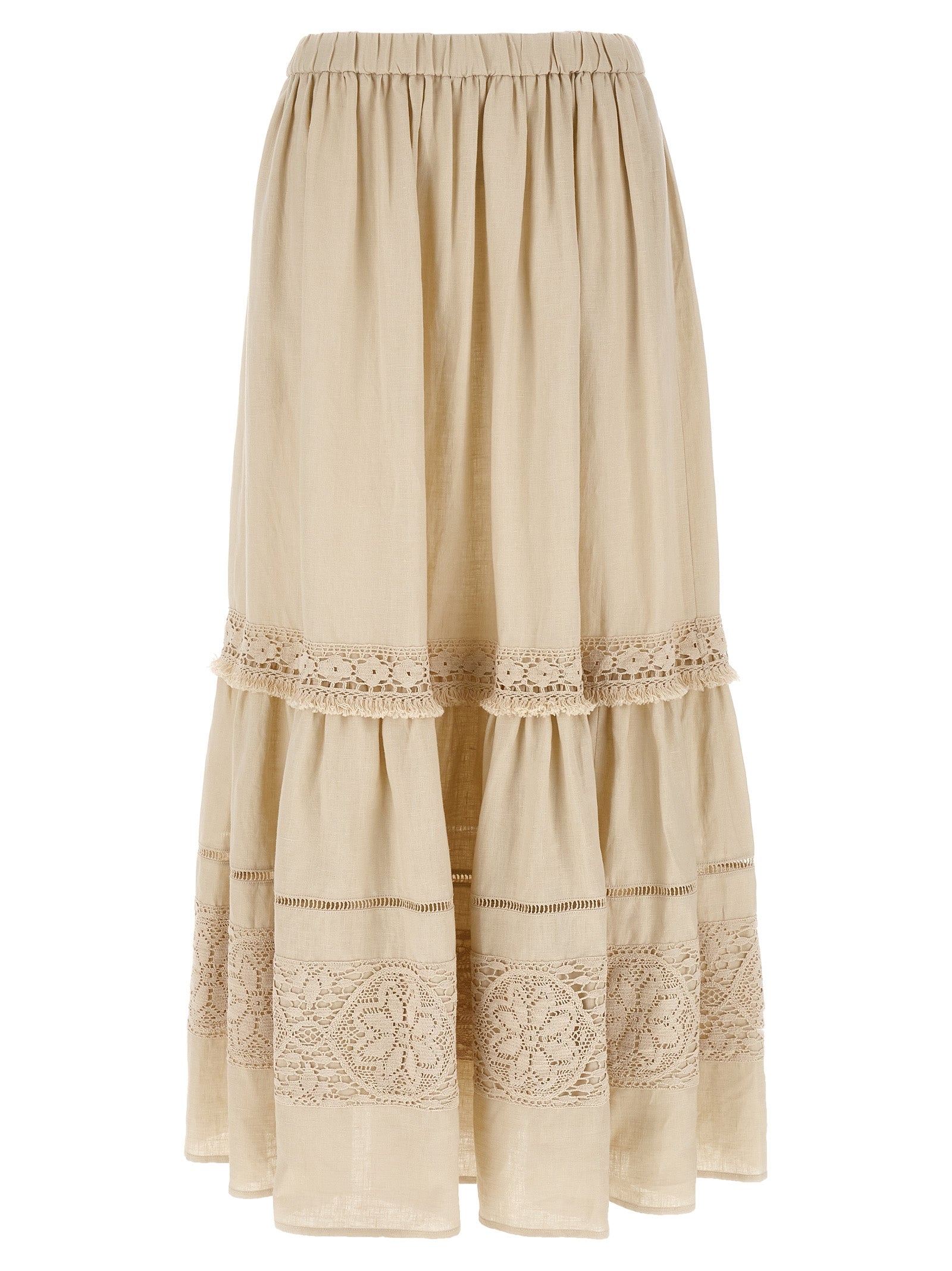 Max Mara Beige Linen Mini Skirt Max Mara