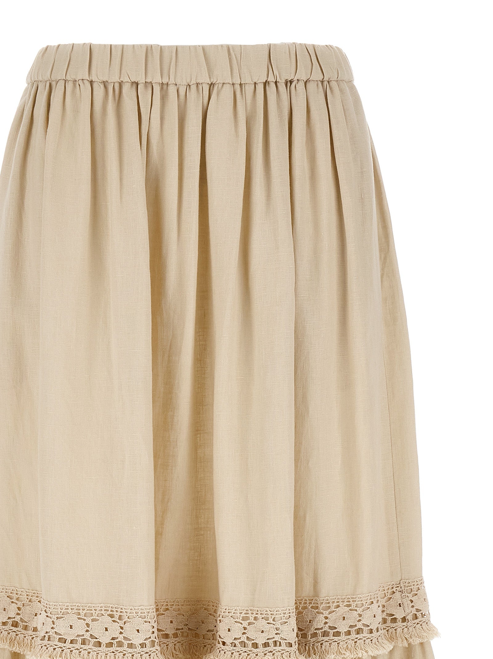 Max Mara Beige Linen Mini Skirt Max Mara