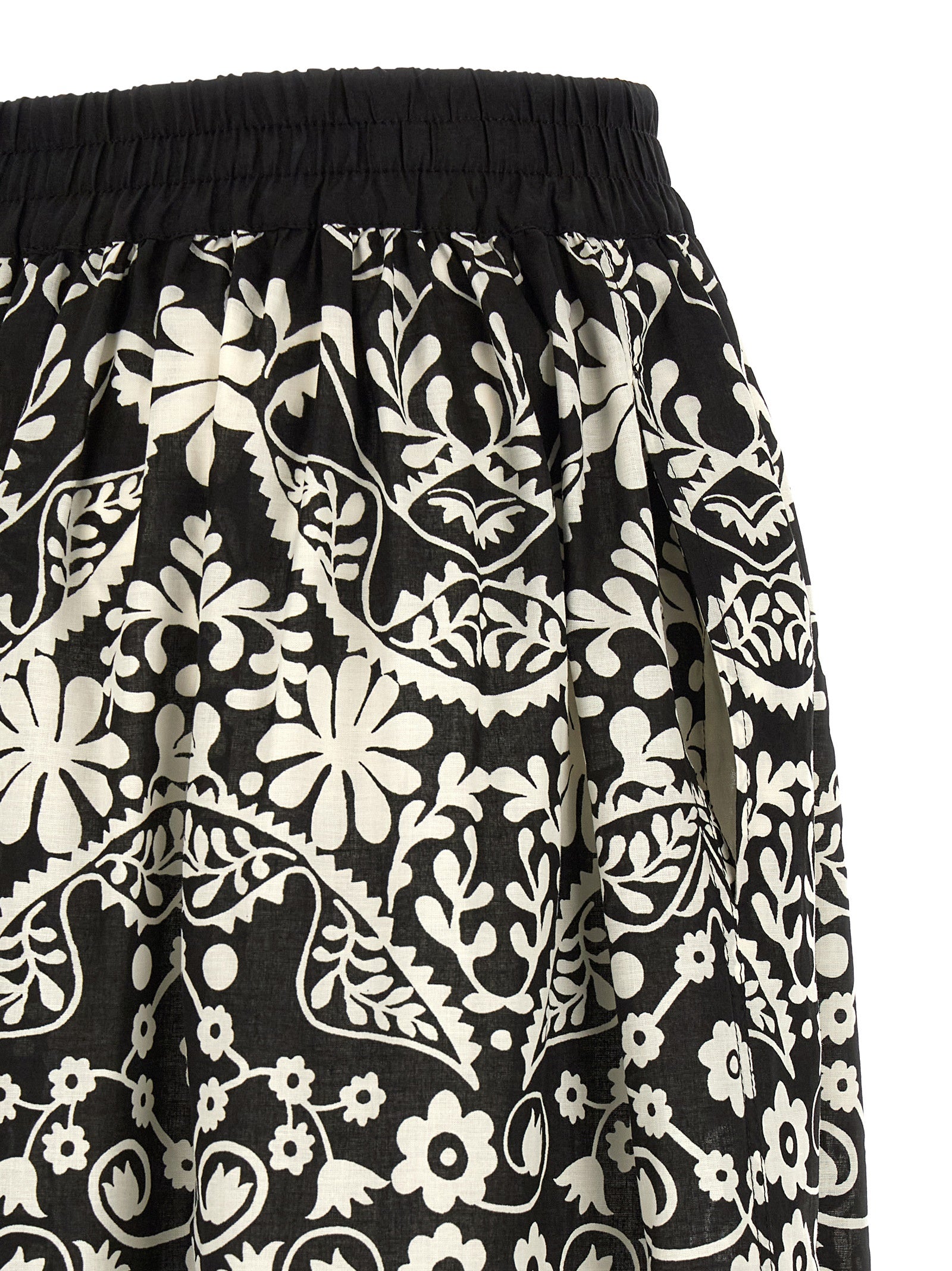 Max Mara Bicolor Cotton Flared Pants Max Mara