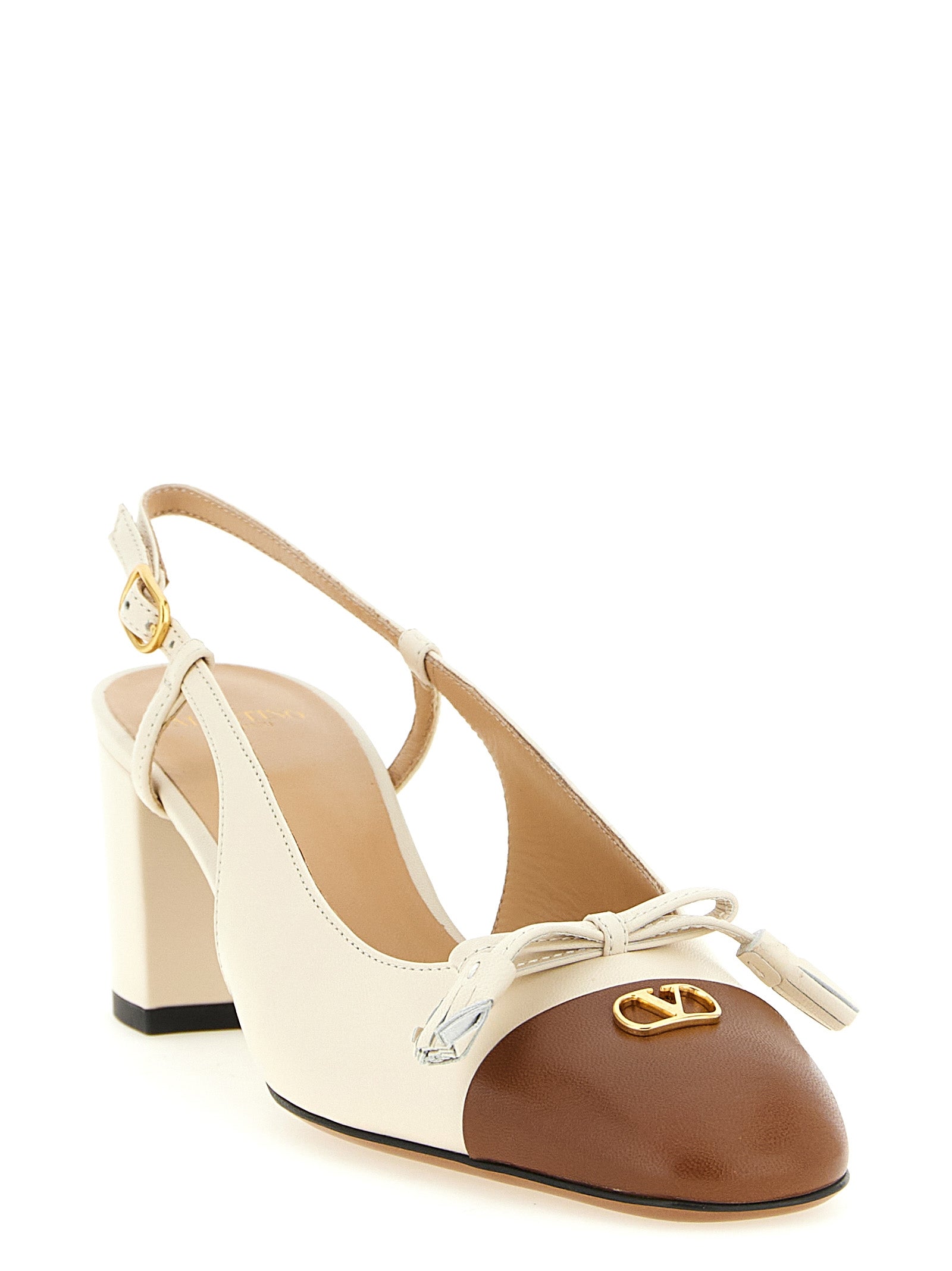 Valentino Garavani Black Leather Mid Heel Pumps Valentino Garavani