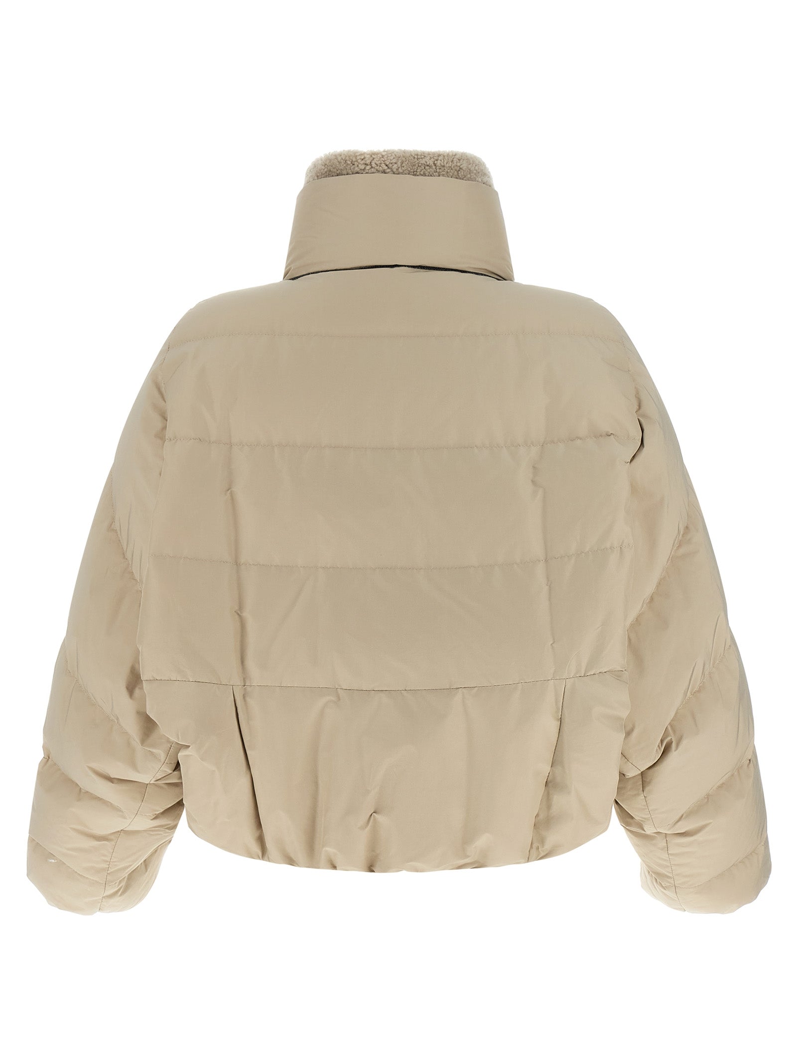 Brunello Cucinelli Beige Cotton Full-Length Jacket Brunello Cucinelli