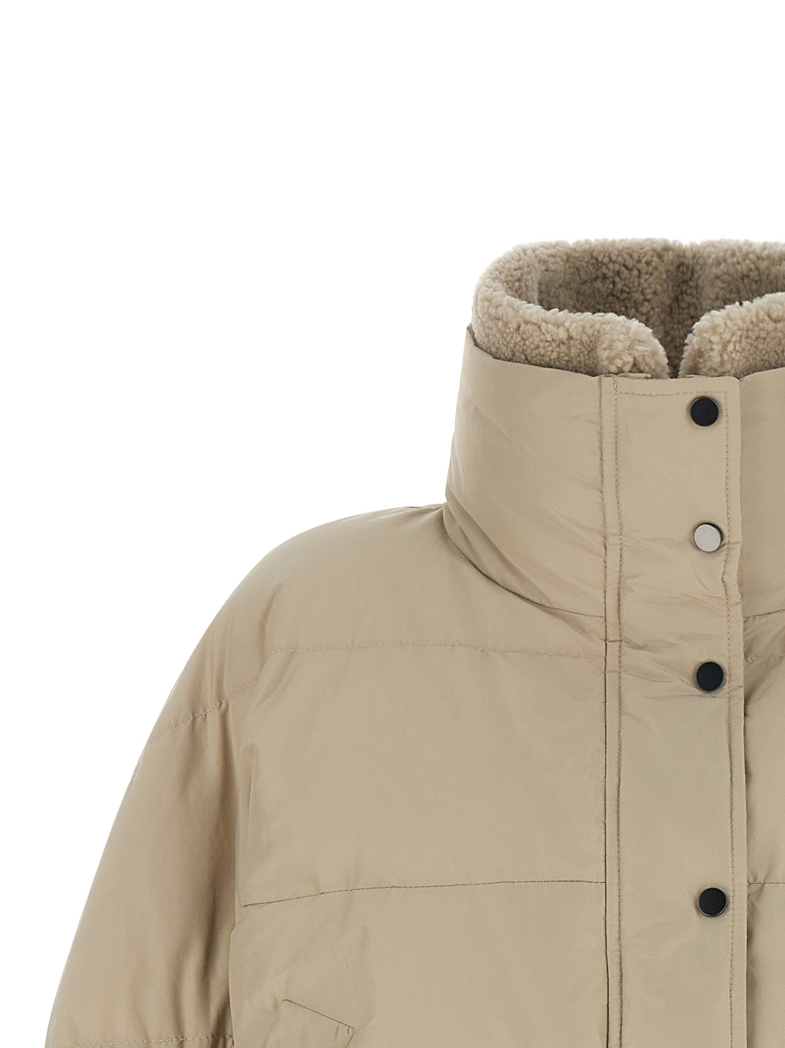 Brunello Cucinelli Beige Cotton Full-Length Jacket Brunello Cucinelli