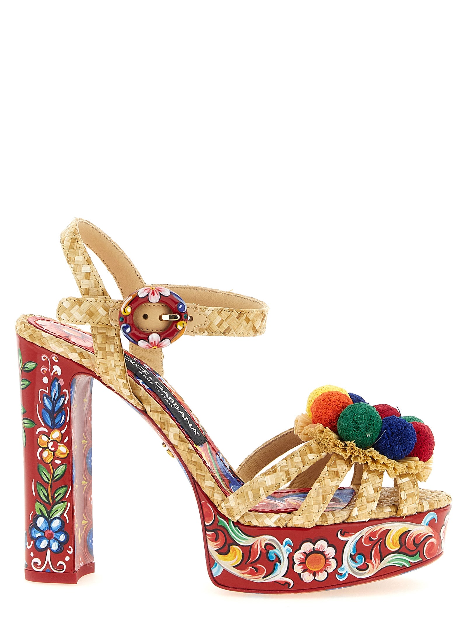Dolce & Gabbana Multicolor Viscose Stiletto Heel Sandals Dolce & Gabbana