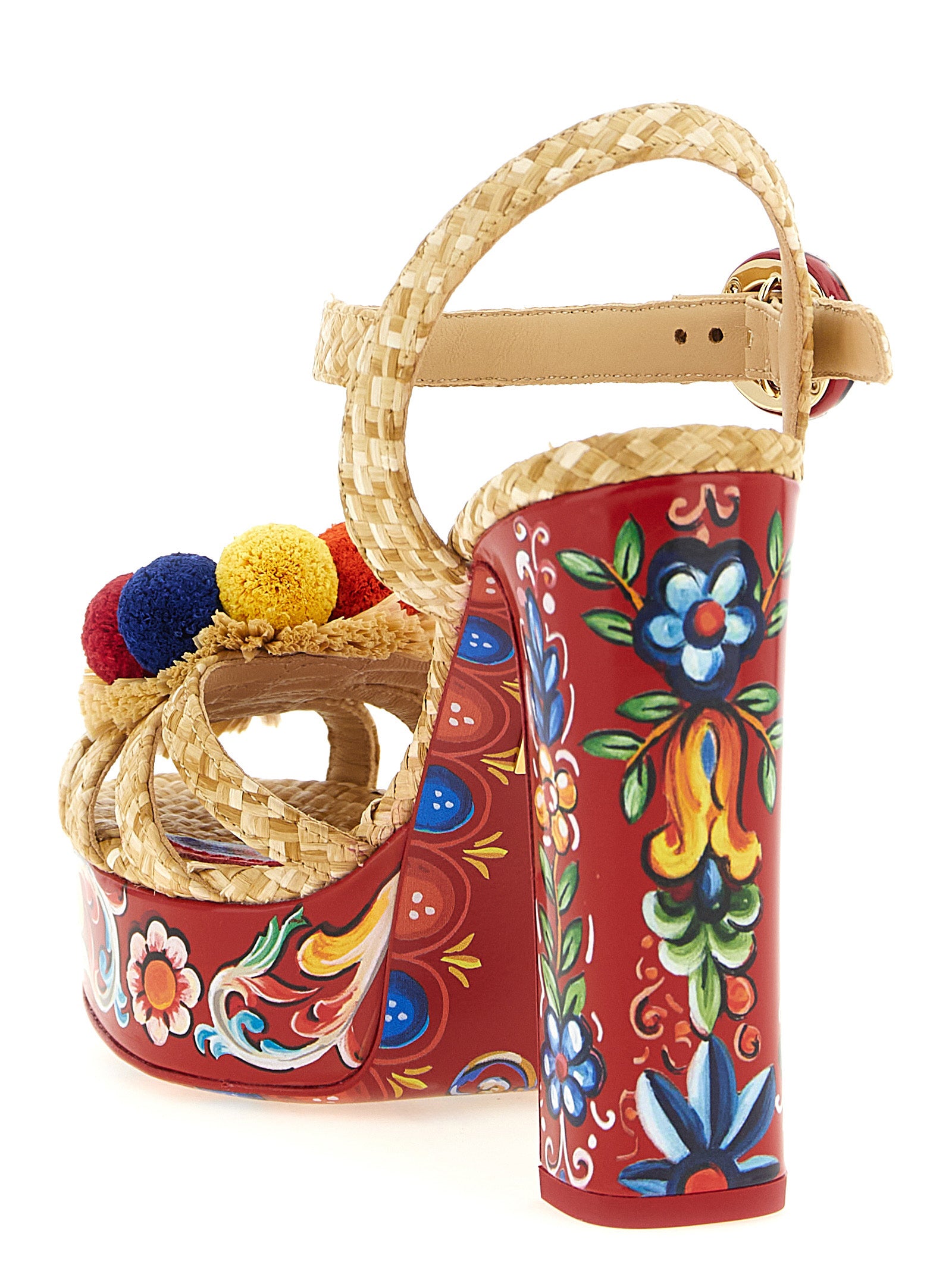 Dolce & Gabbana Multicolor Viscose Stiletto Heel Sandals Dolce & Gabbana