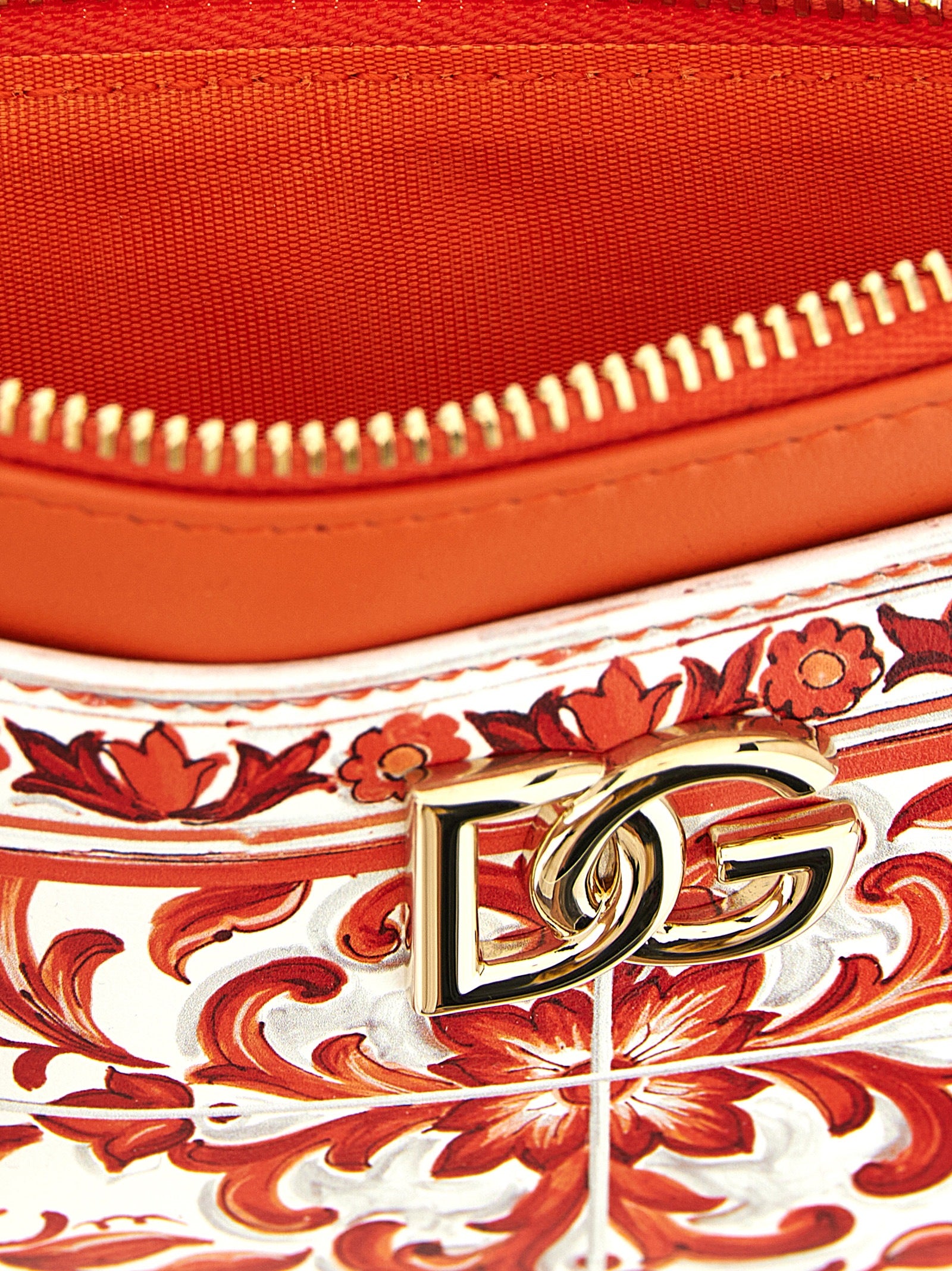 Dolce & Gabbana Orange Calfskin Cardholder Dolce & Gabbana