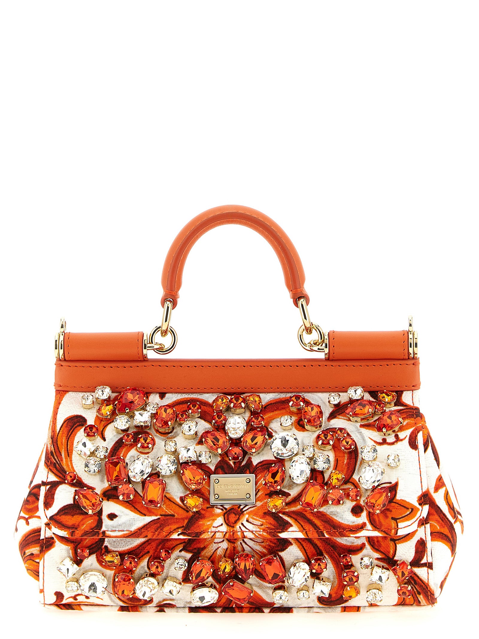 Dolce & Gabbana Orange Cotton Handbag Dolce & Gabbana