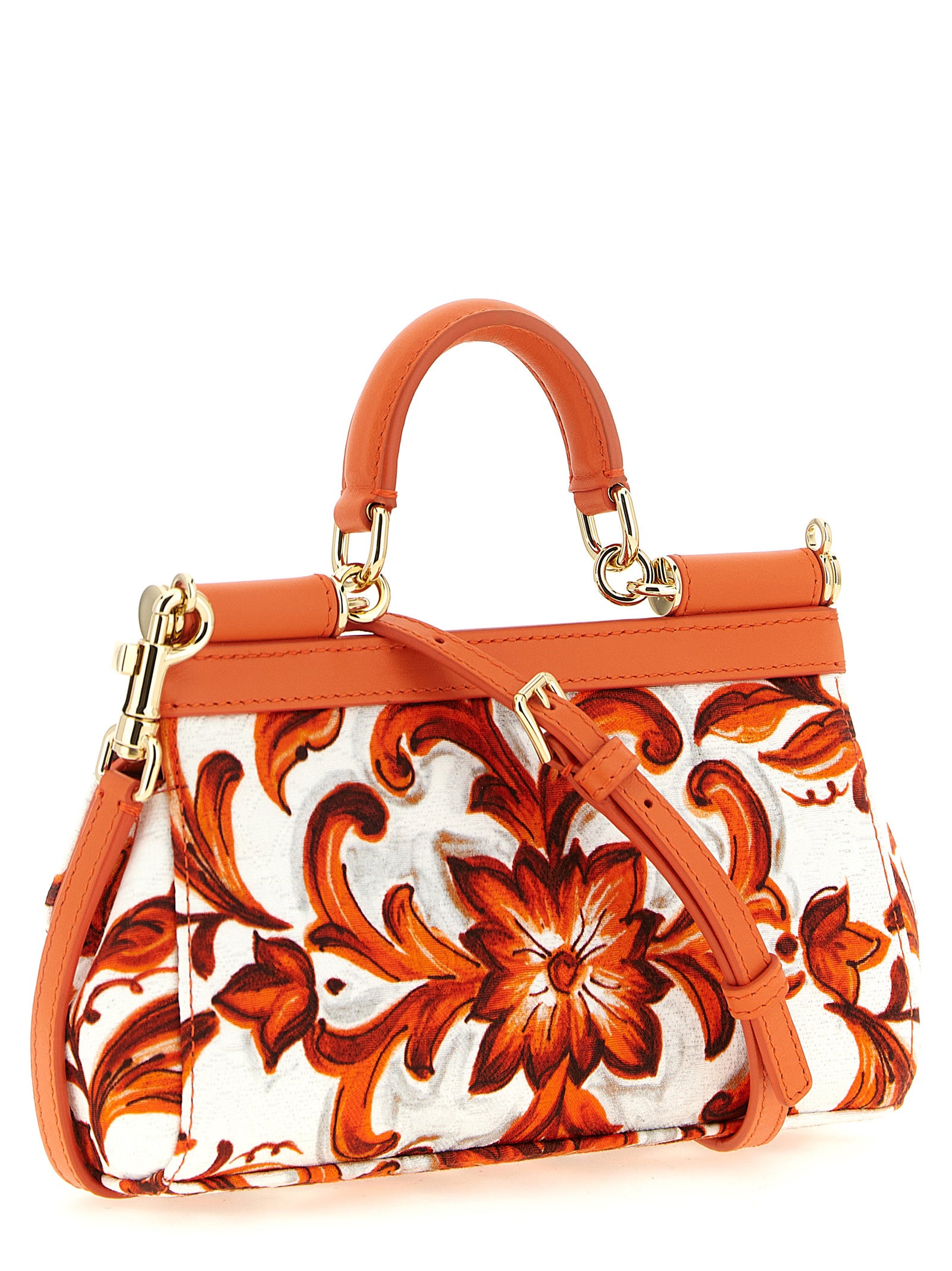 Dolce & Gabbana Orange Cotton Handbag Dolce & Gabbana