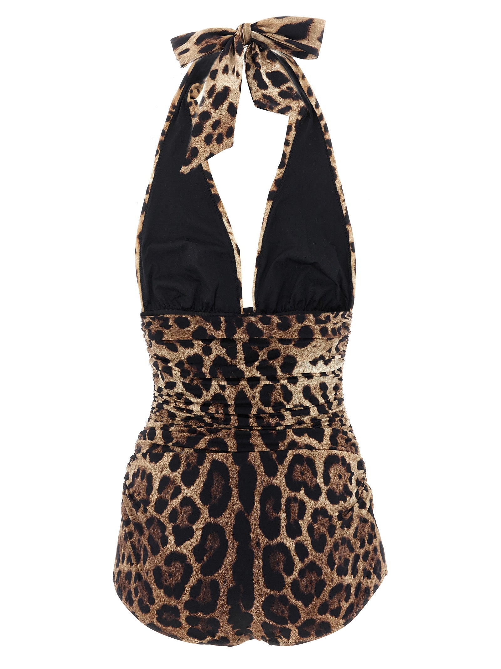 Dolce & Gabbana Brown Polyamide One-Piece Swimsuit Dolce & Gabbana