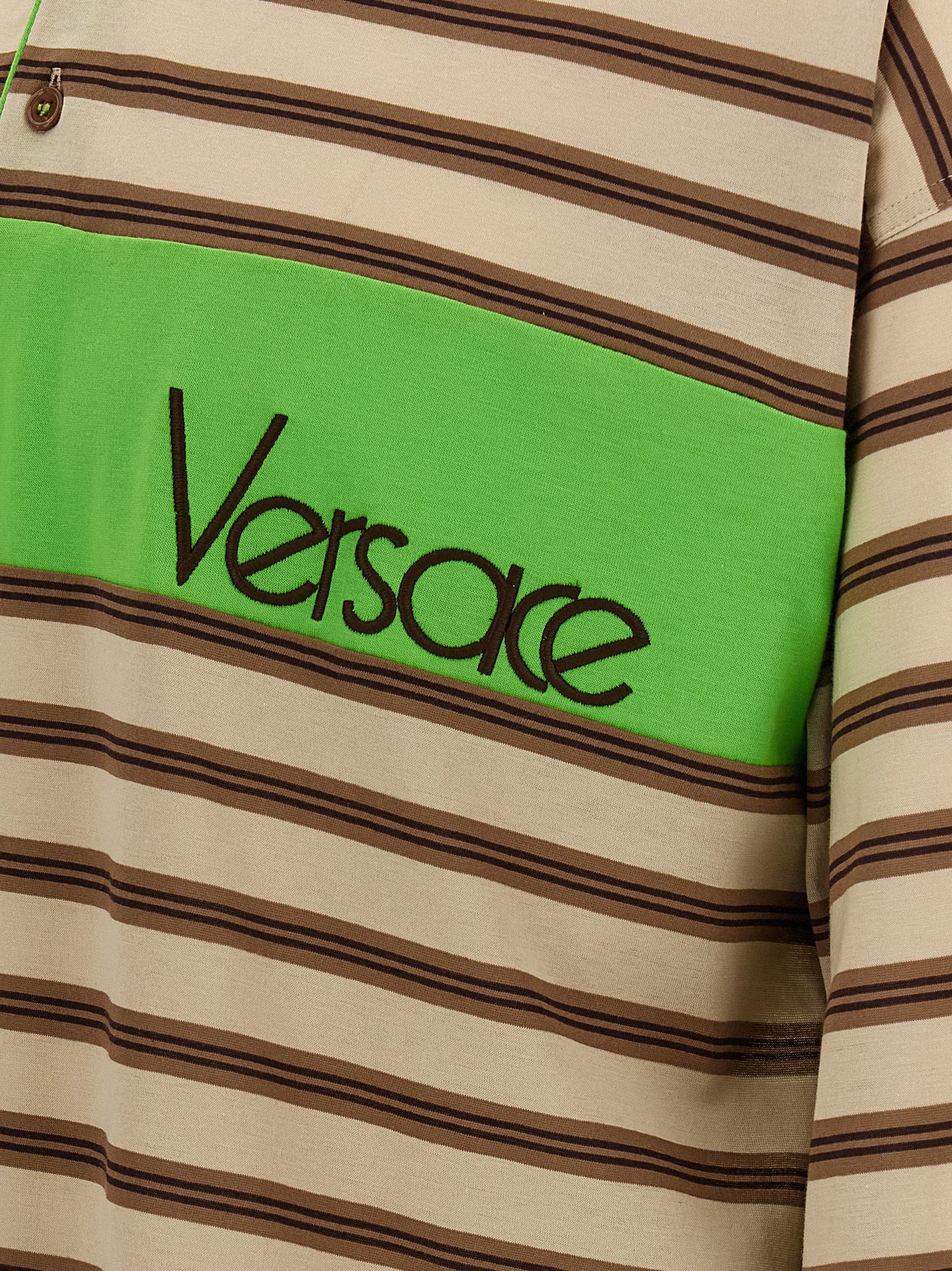 Versace Multicolor Cotton Polo Shirt Versace
