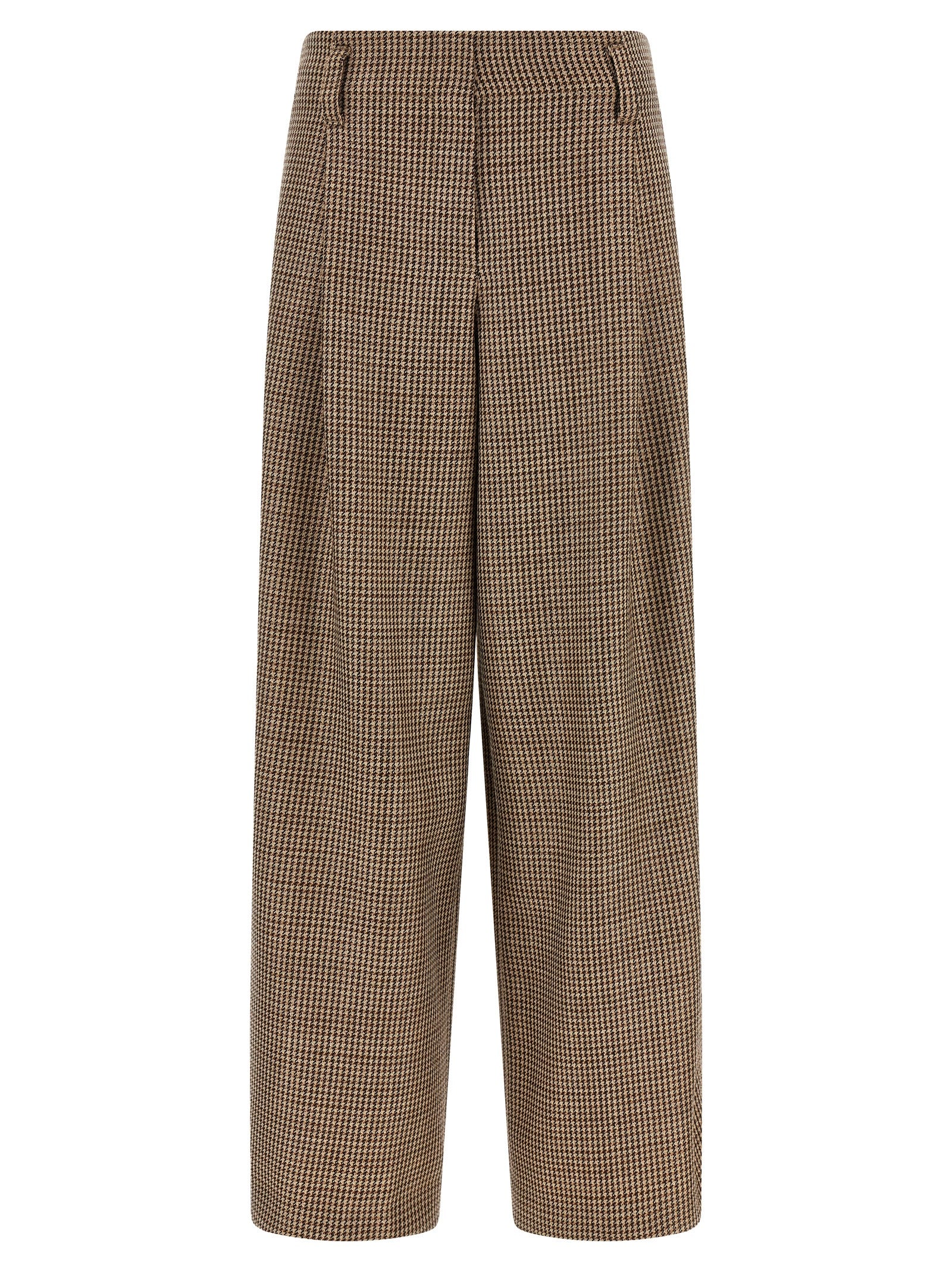 Brunello Cucinelli Brown Virgin Wool Flared Pants Brunello Cucinelli